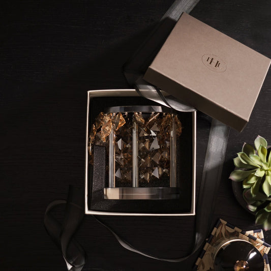 Light Amber Crystal Tealight Holder