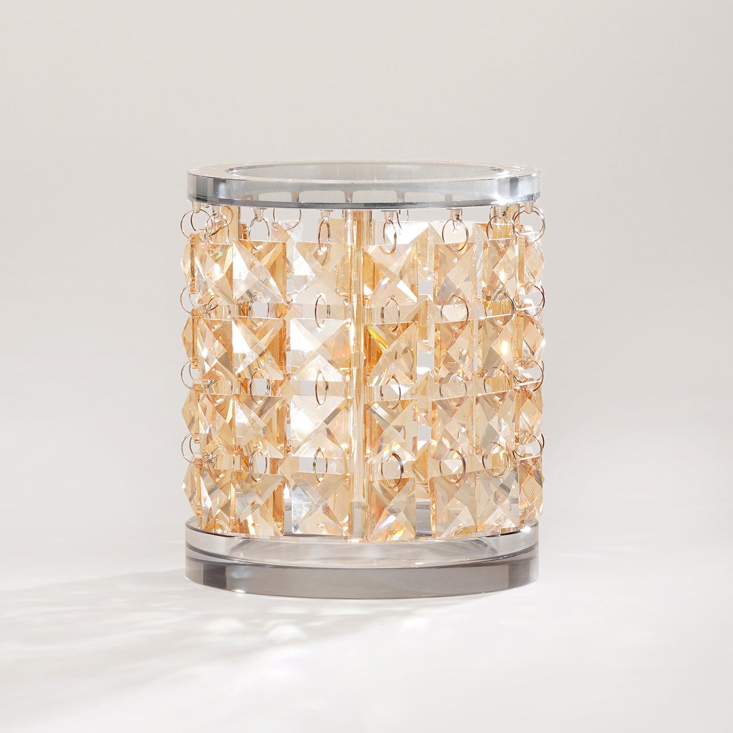 Light Amber Crystal Tealight Holder