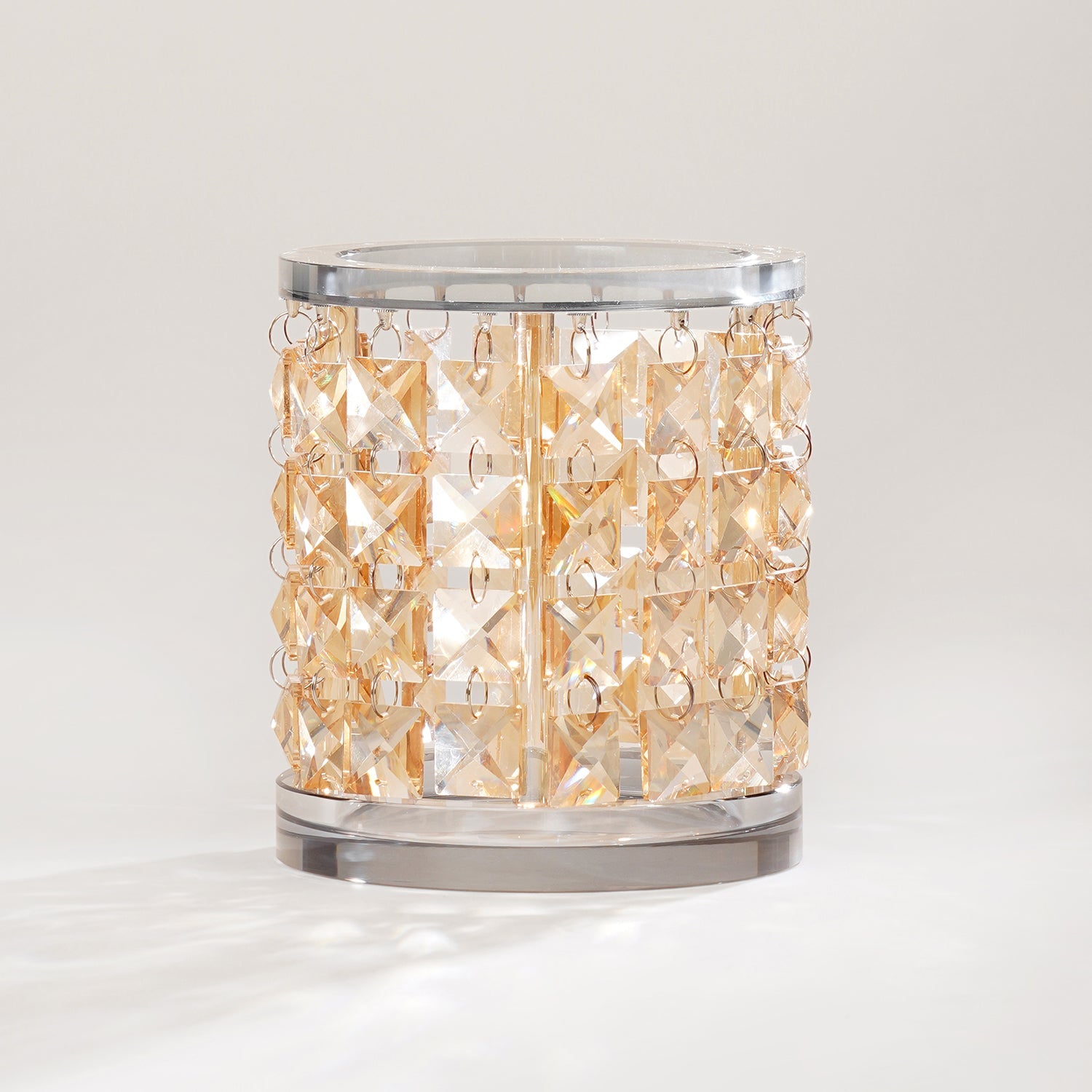Light Amber Crystal Tealight Holder