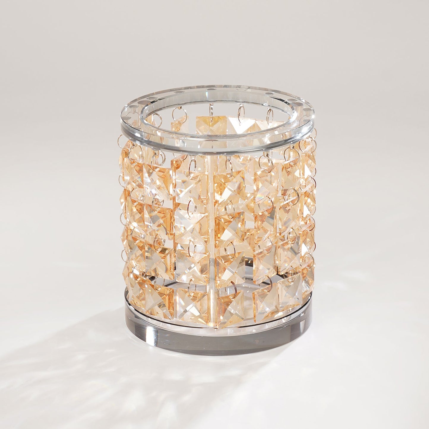 Light Amber Crystal Tealight Holder