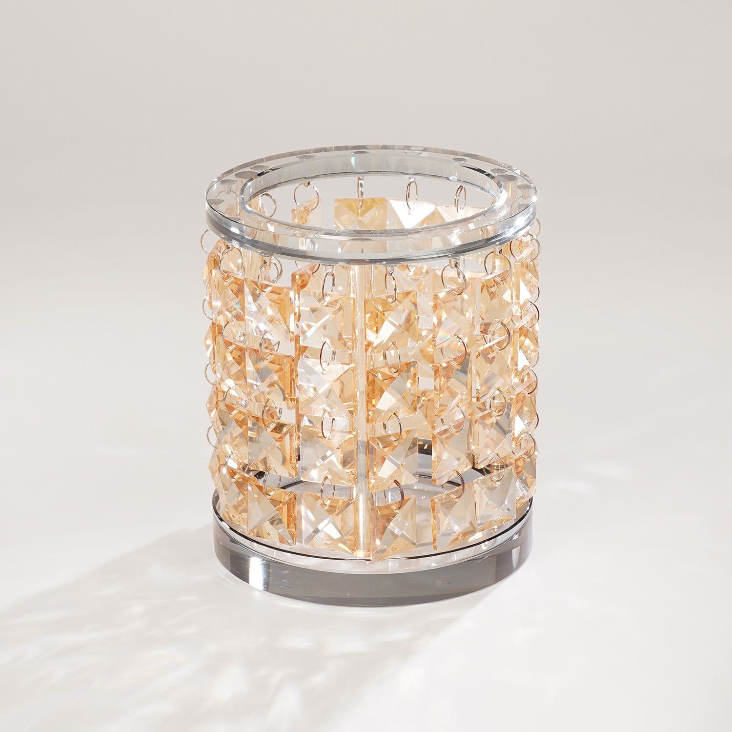 Light Amber Crystal Tealight Holder