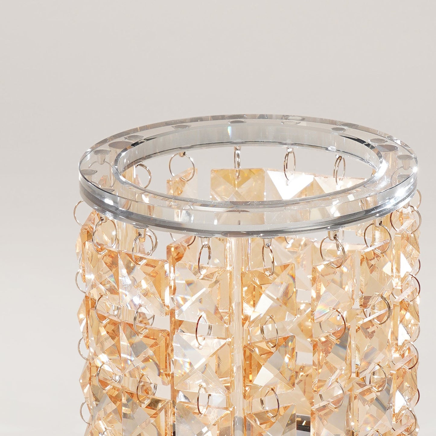 Light Amber Crystal Tealight Holder
