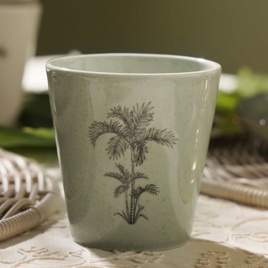Green Ceramic Printed Tumbler
