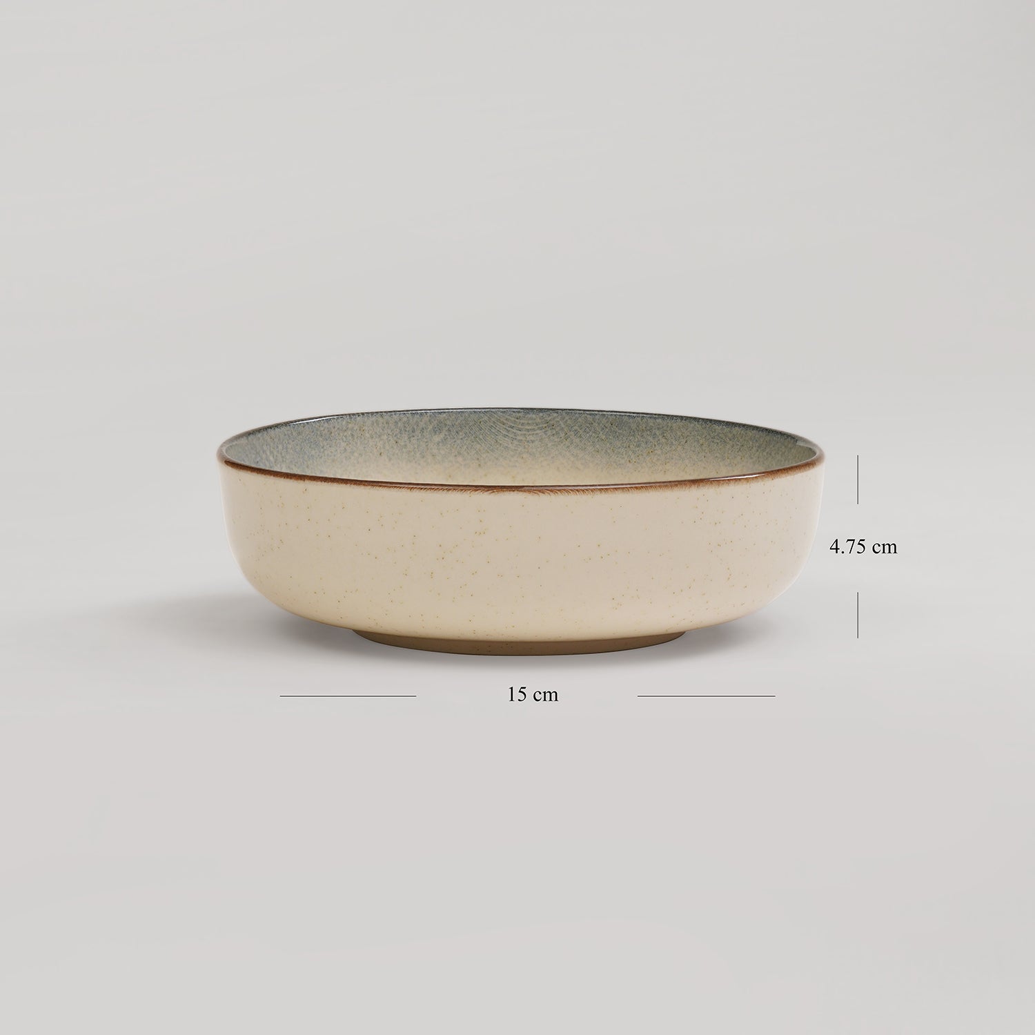 Green Ceramic Printed Serving Bowl
