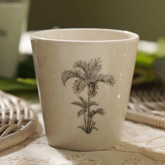 Ivory Ceramic Printed Tumbler