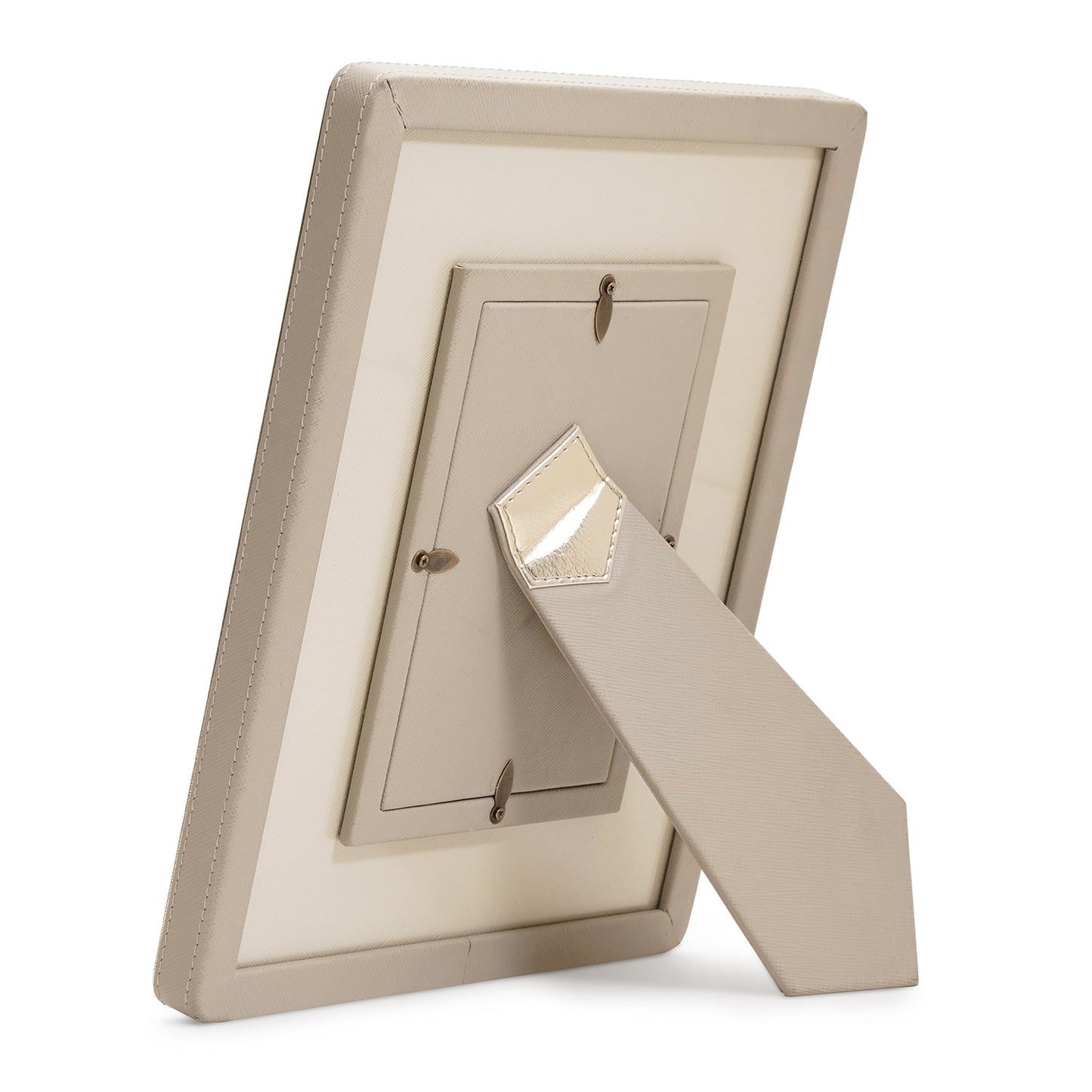 Beige Lazer Cut Faux Leather Photo Frame - Small