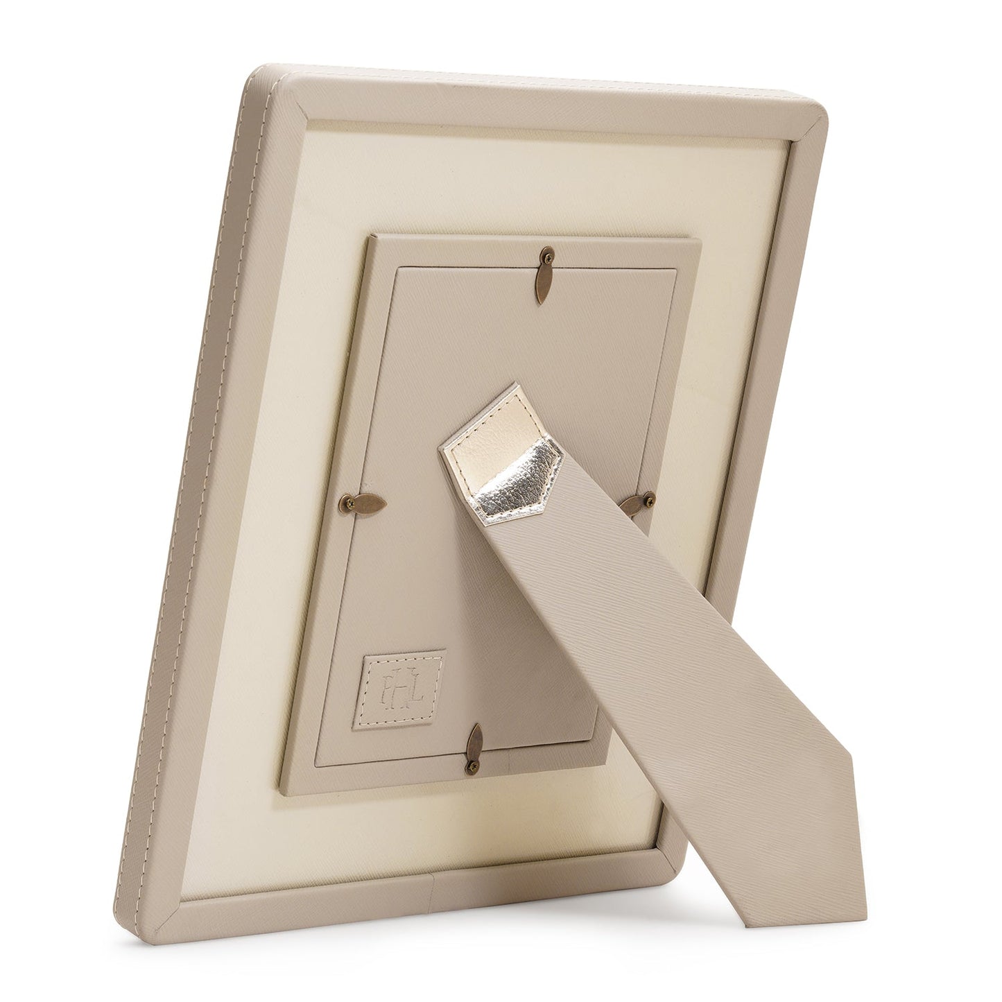 Beige Lazer Cut Faux Leather Photo Frame - Medium