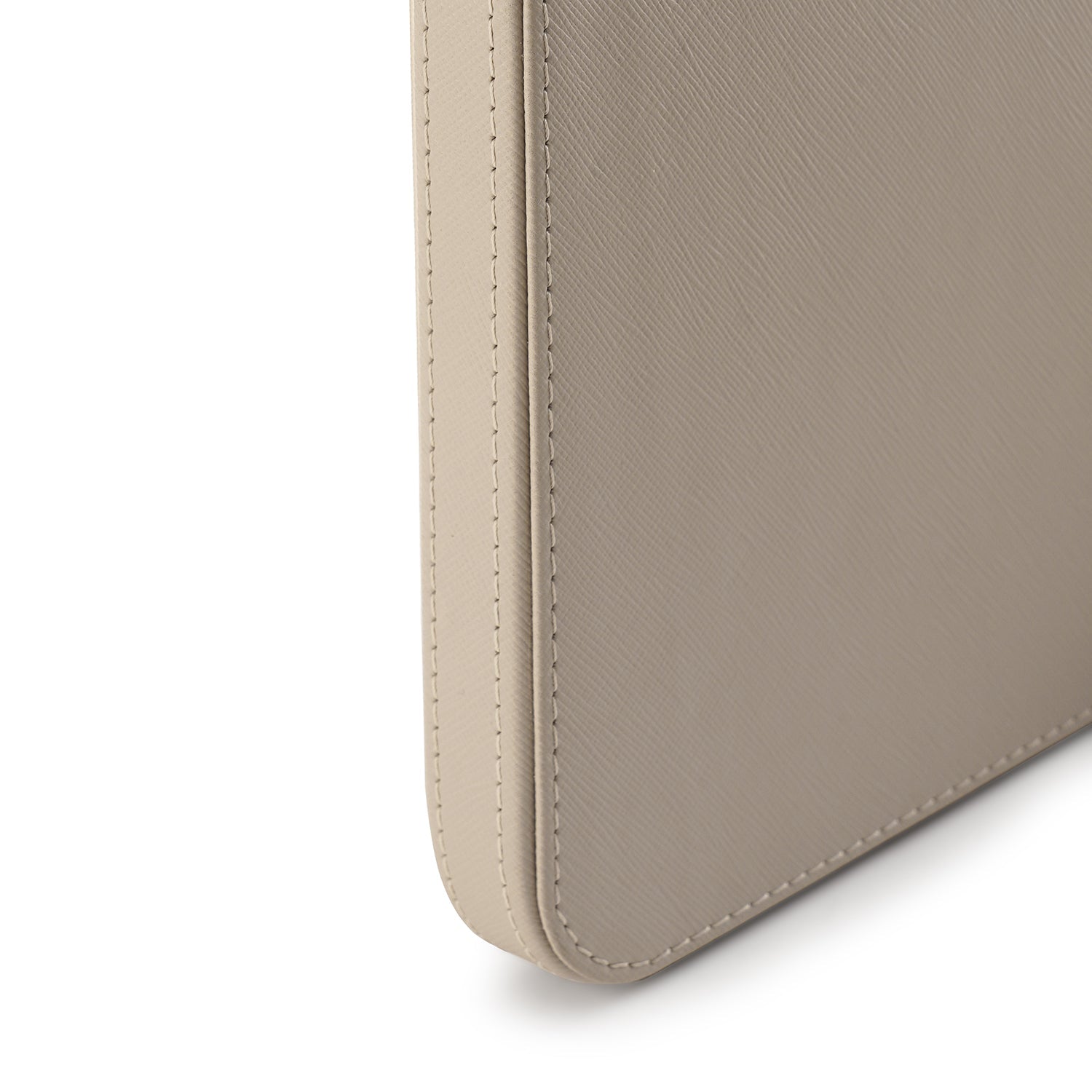 Beige Lazer Cut Faux Leather Platter - Small