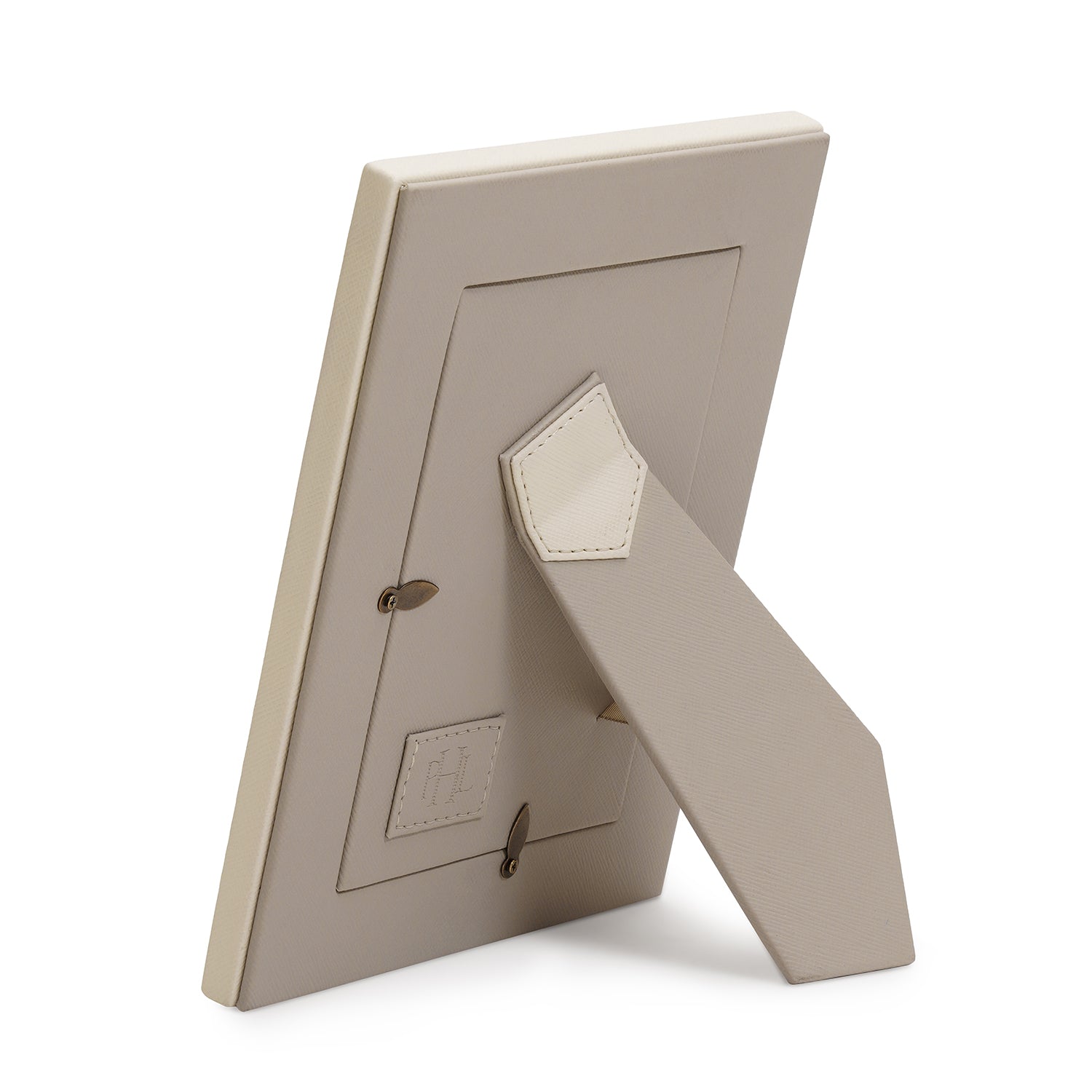 Beige Faux Leather Photo Frame - Small