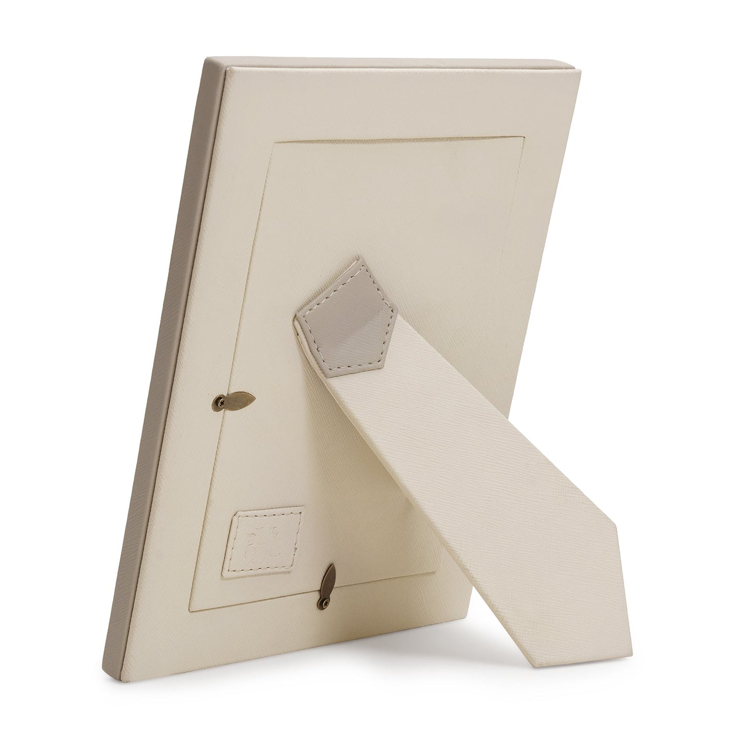 Beige Faux Leather Photo Frame - Medium