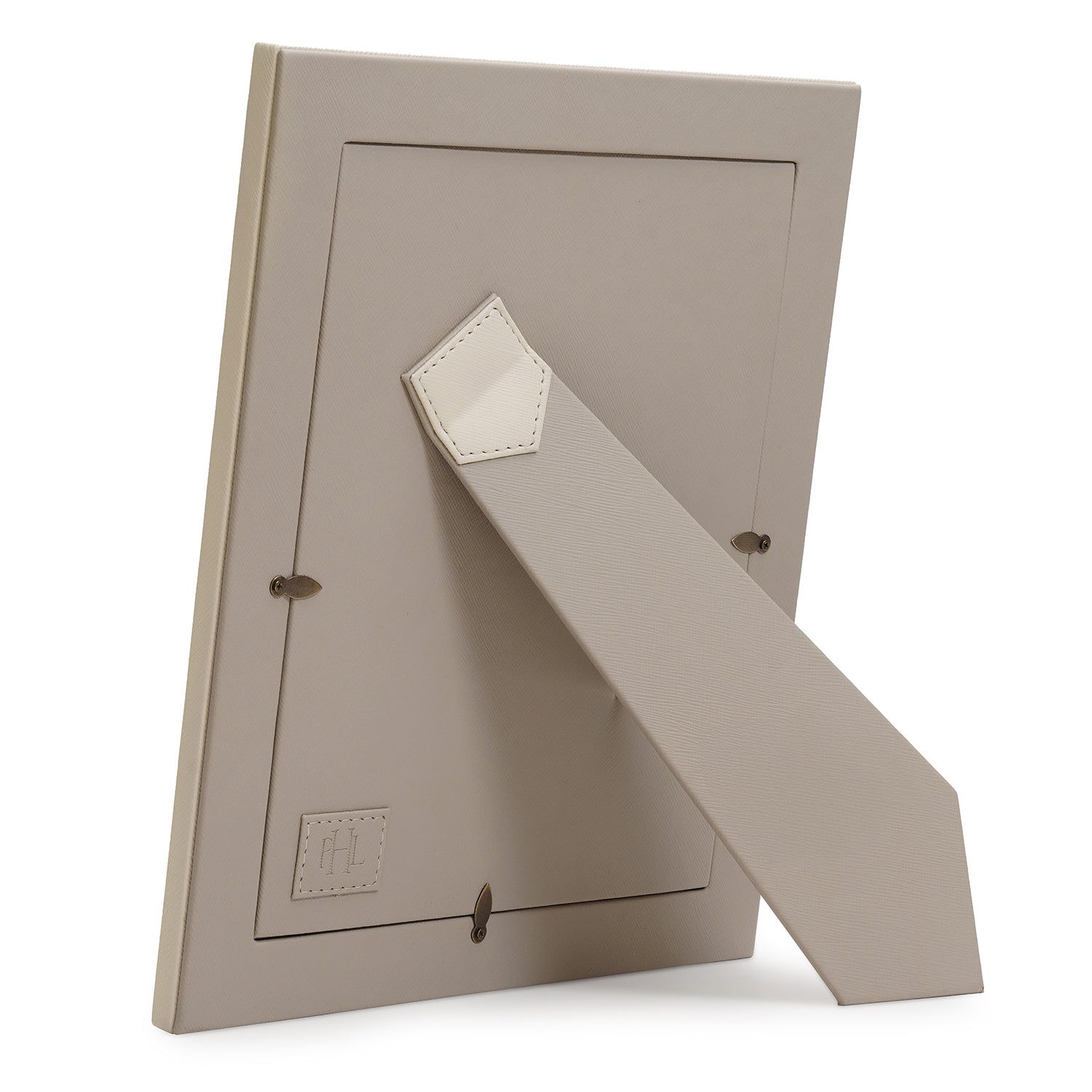 Beige Faux Leather Photo Frame - Large