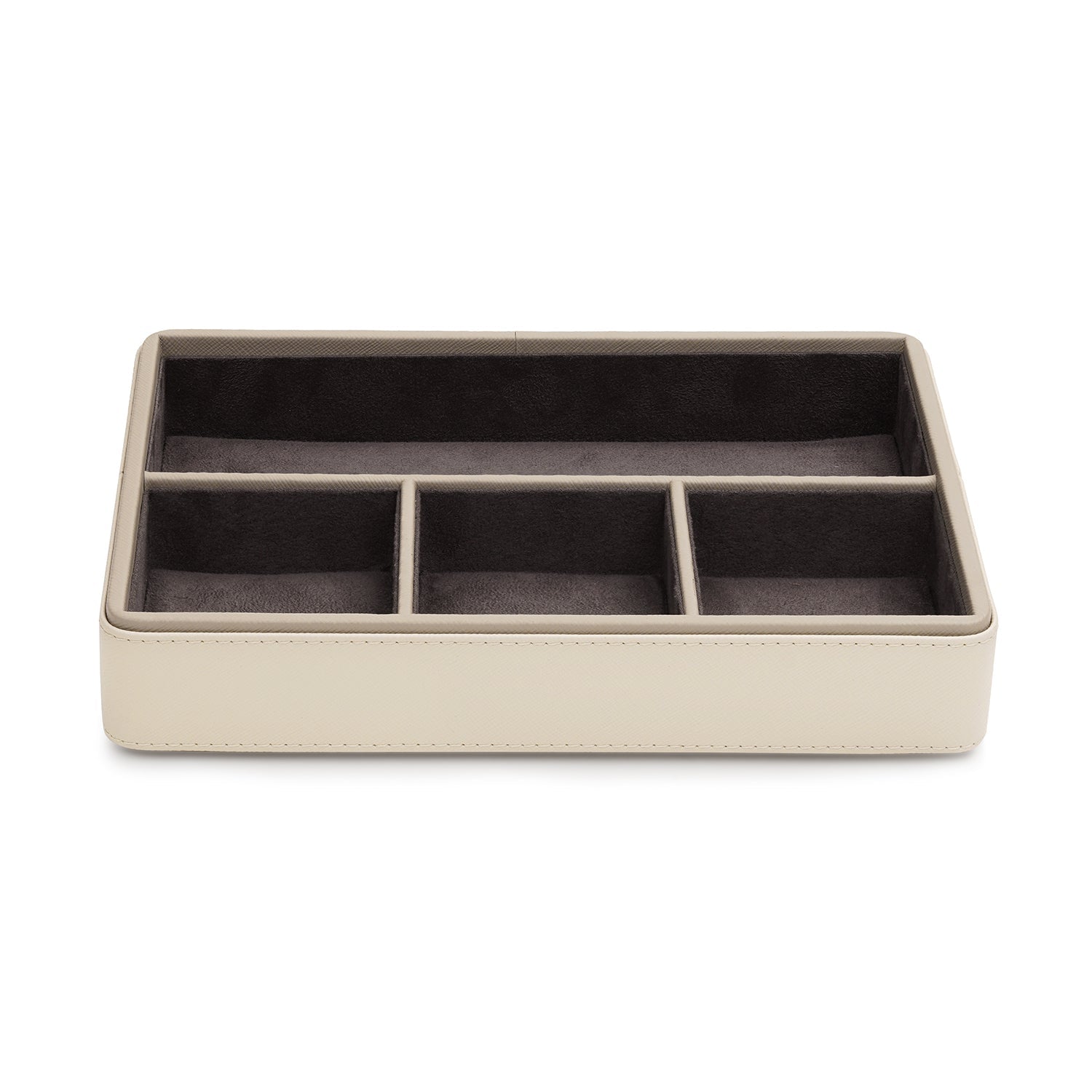Cream 4 Compartment Faux Leather Organiser