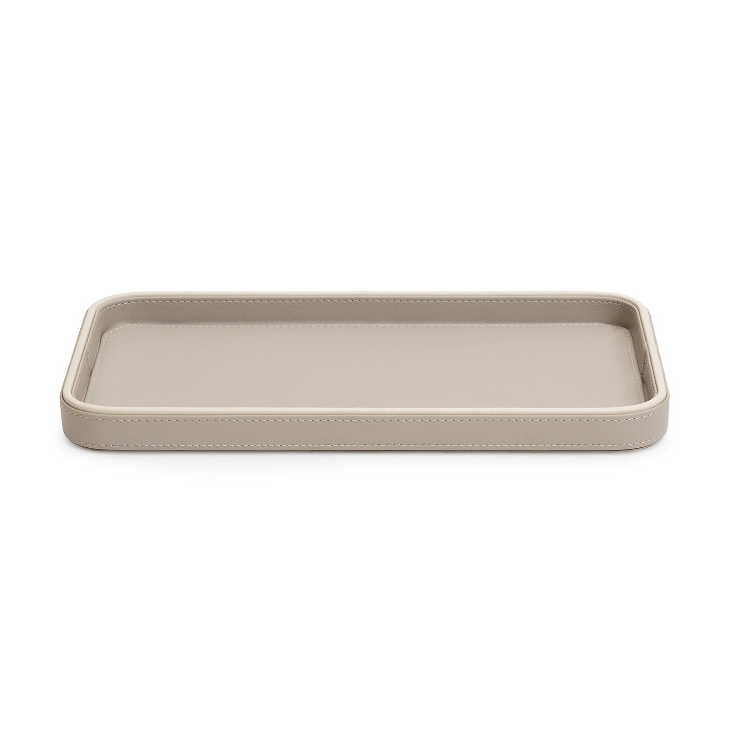 Beige Faux Leather Tray