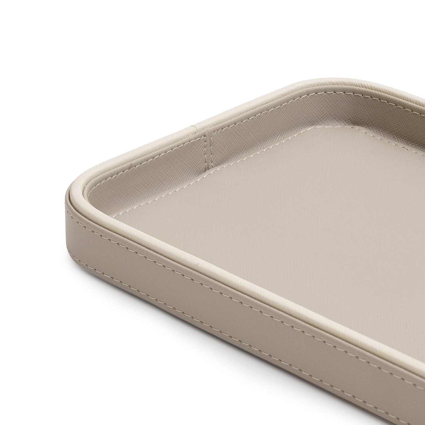 Beige Faux Leather Tray