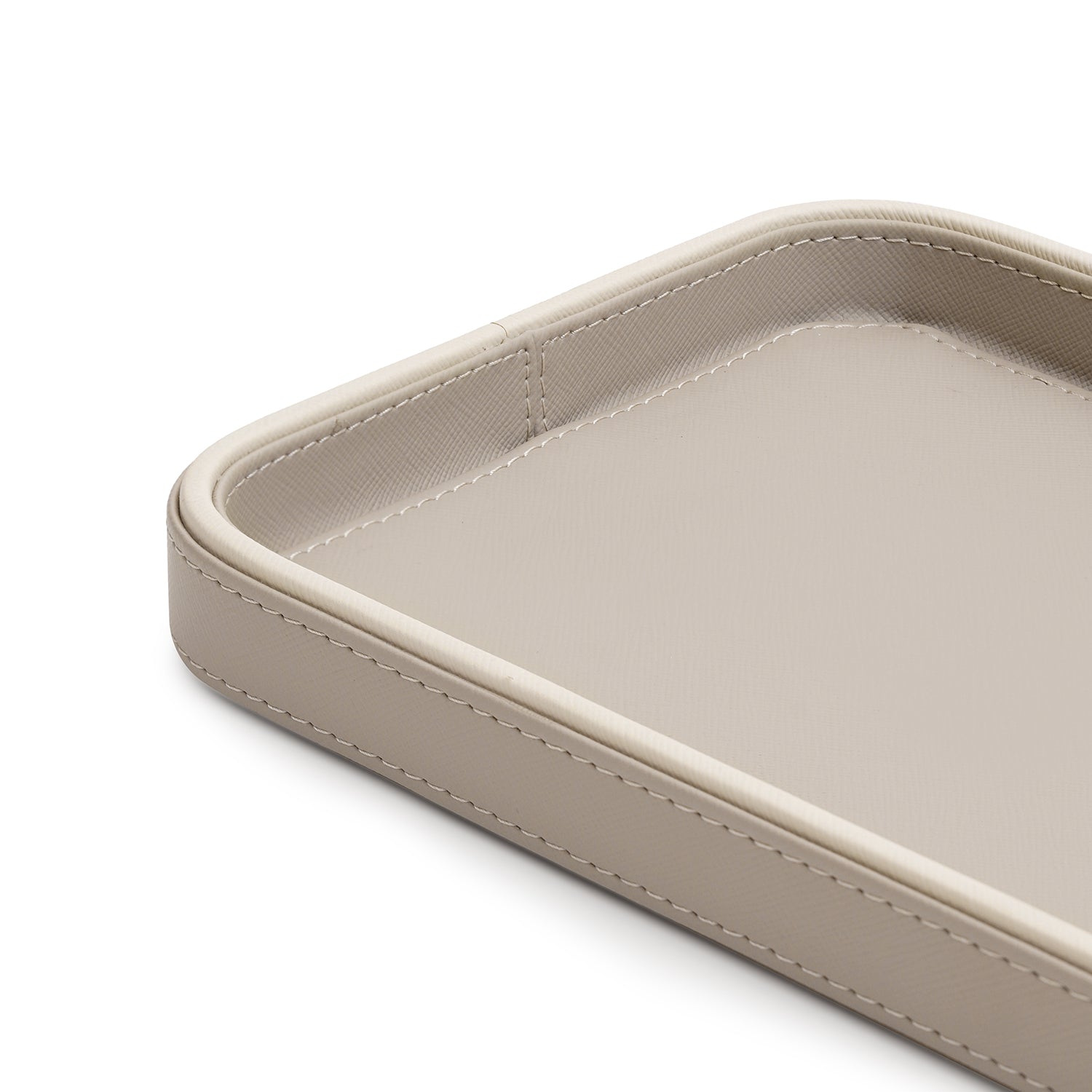 Beige Faux Leather Tray