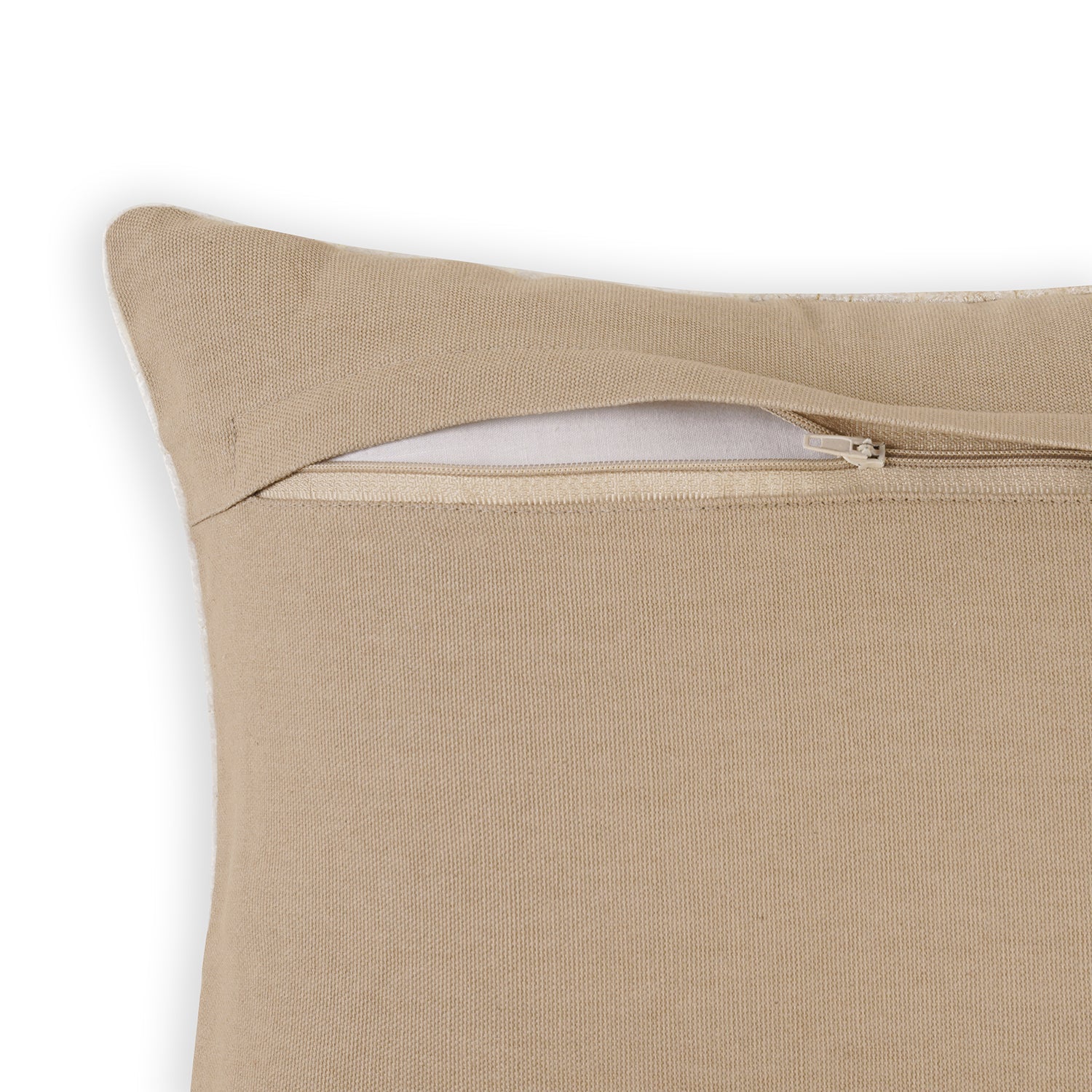 Ivory Pleated Rectangle Cushion Cover