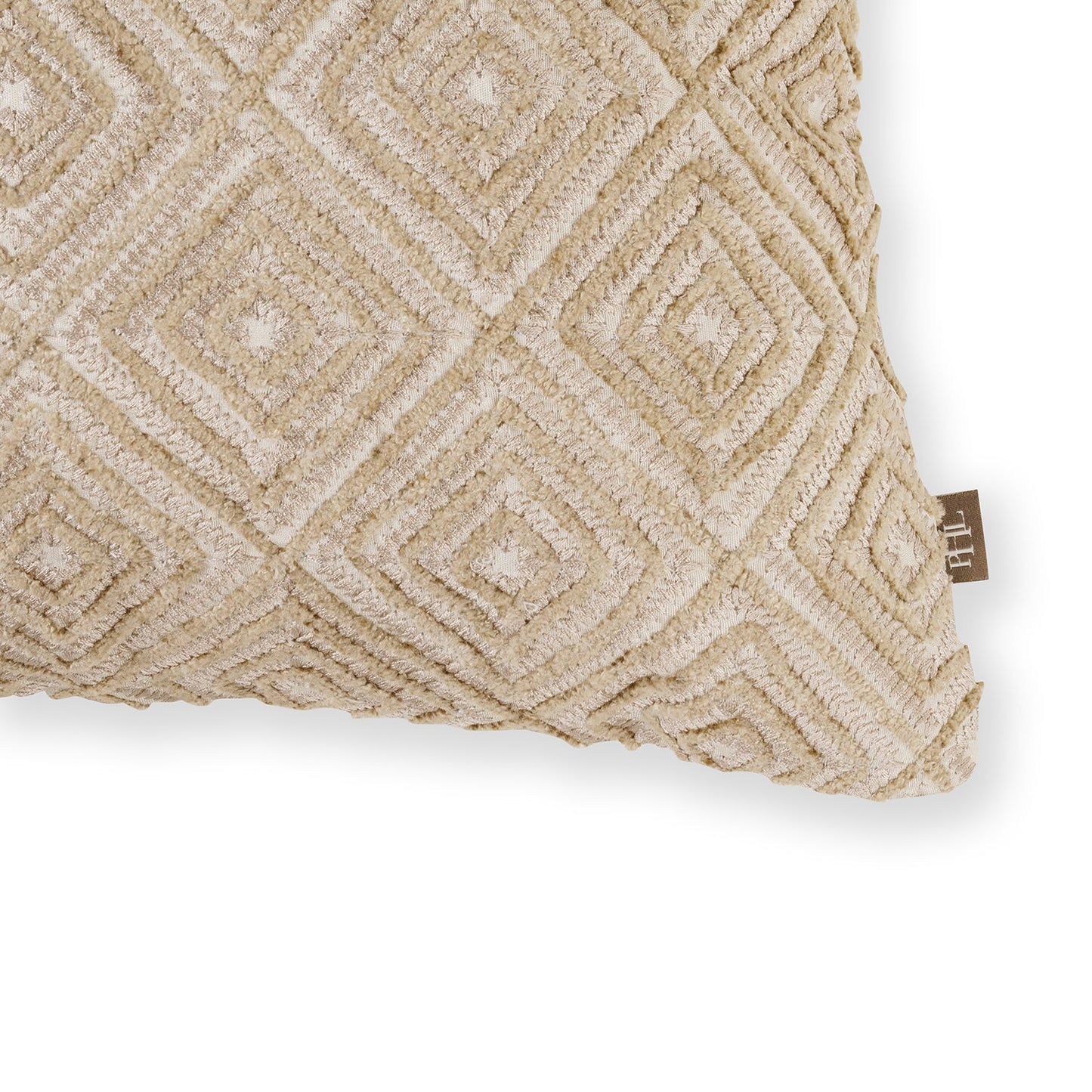 Beige Dori Embroidery Cushion Cover