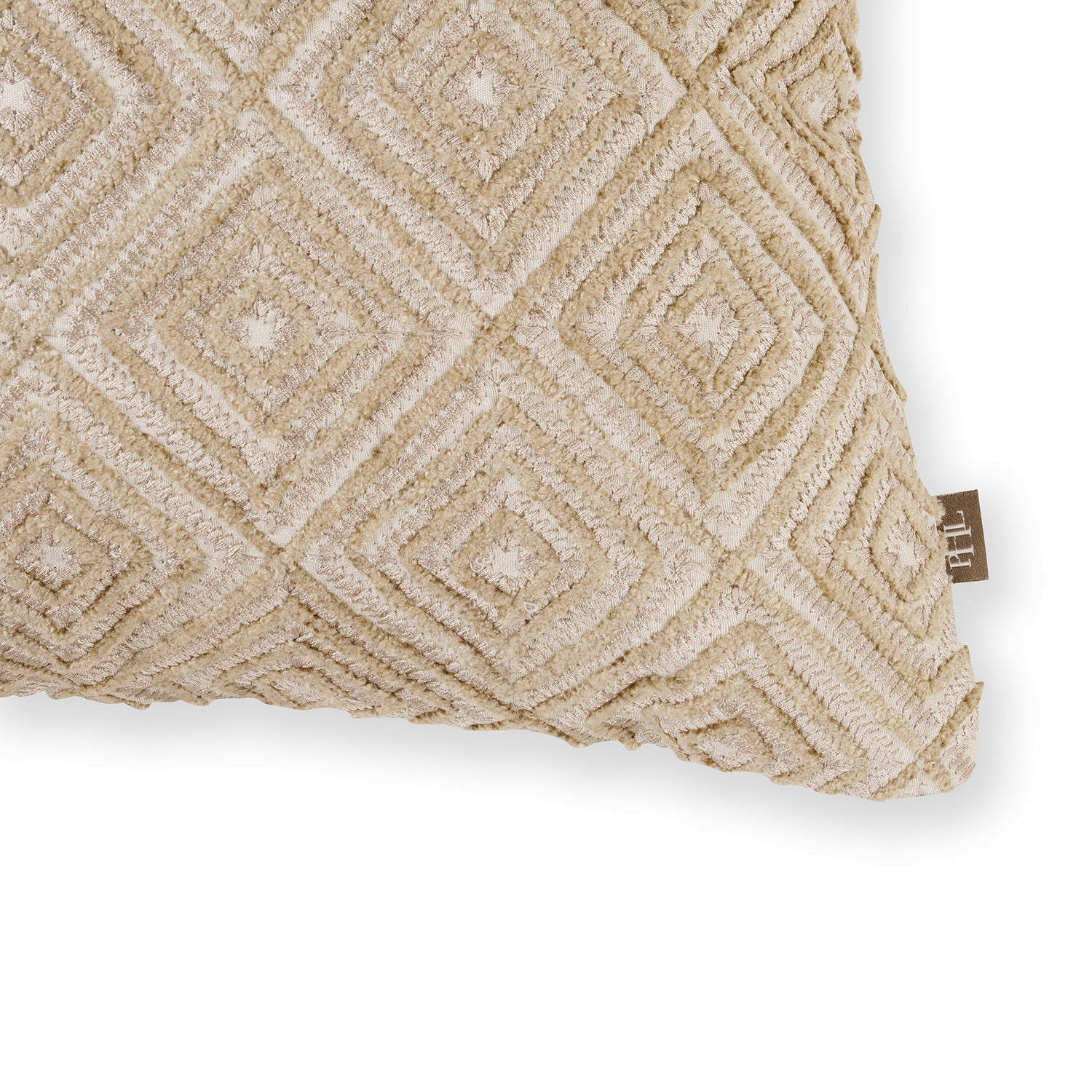 Beige Dori Embroidery Cushion Cover