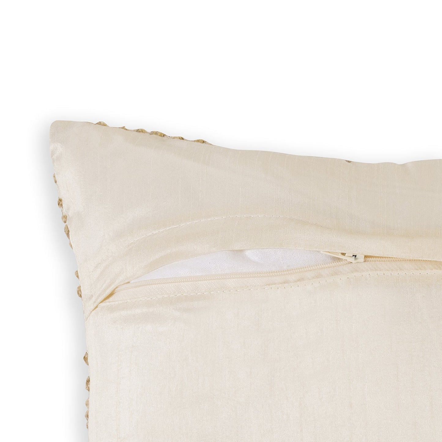 Beige Dori Embroidery Cushion Cover