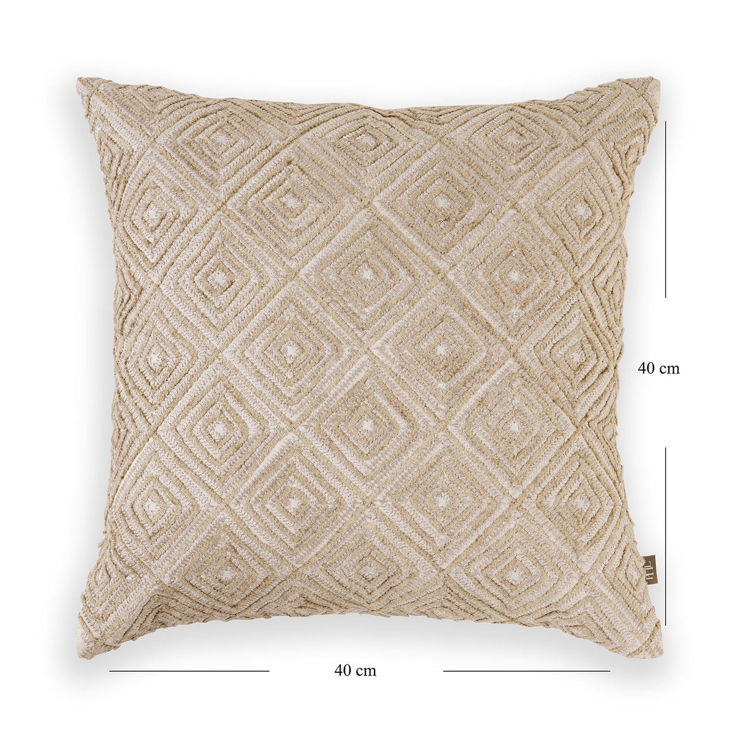 Beige Dori Embroidery Cushion Cover