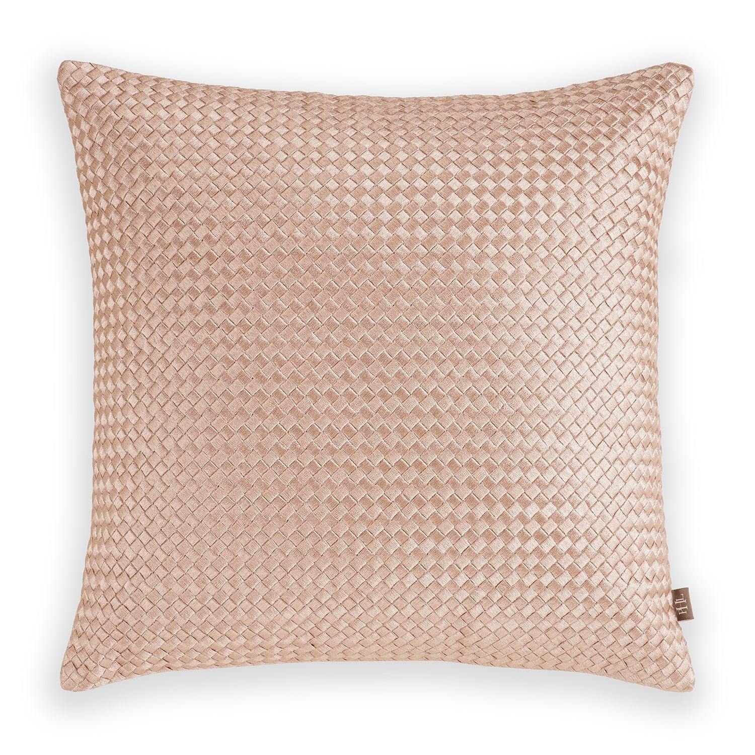 Pink Woven Textured Cushion Cover