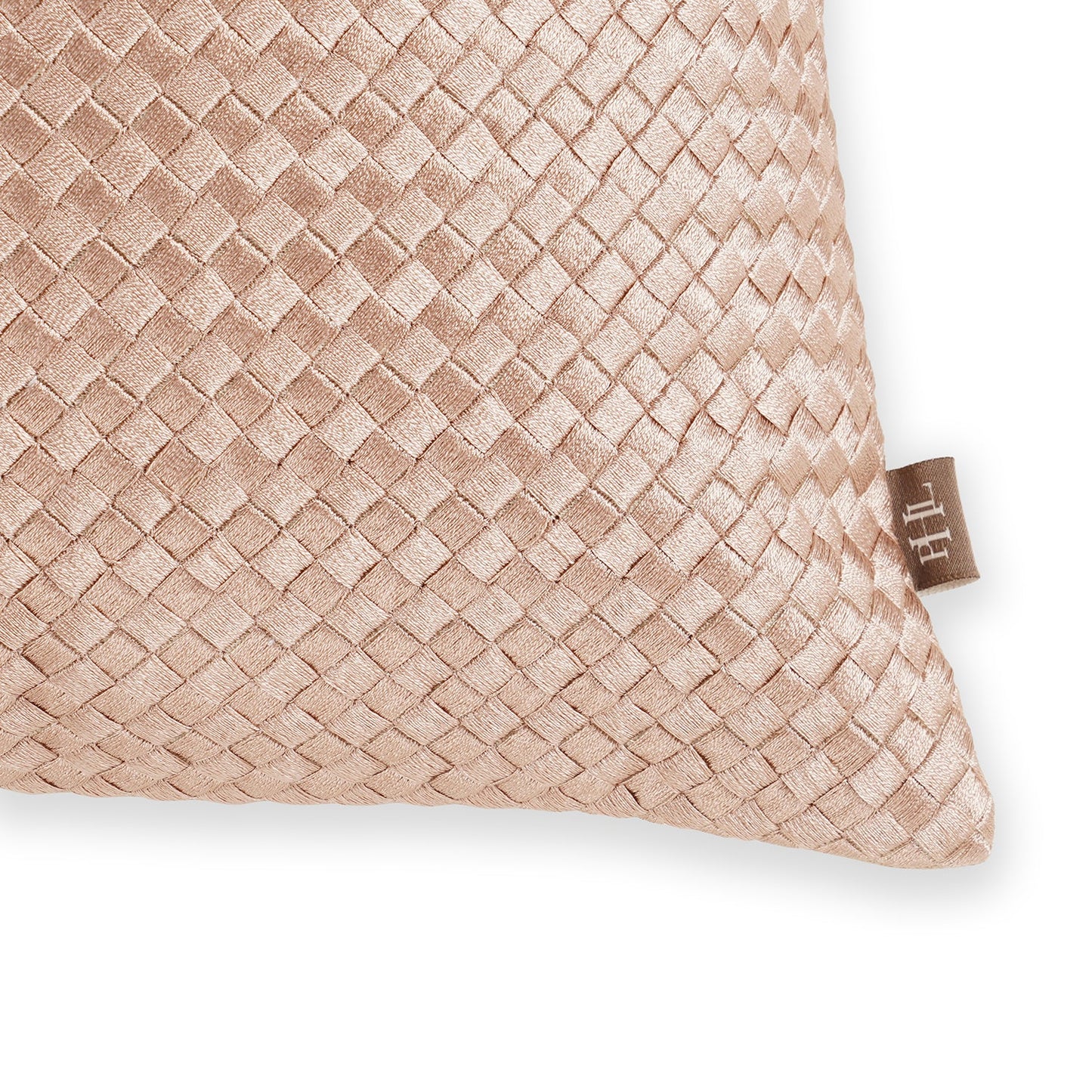 Pink Woven Textured Cushion Cover