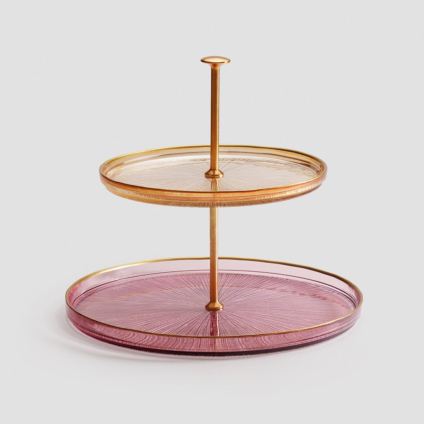 Amber & Pink Radial Textured Cake Stand