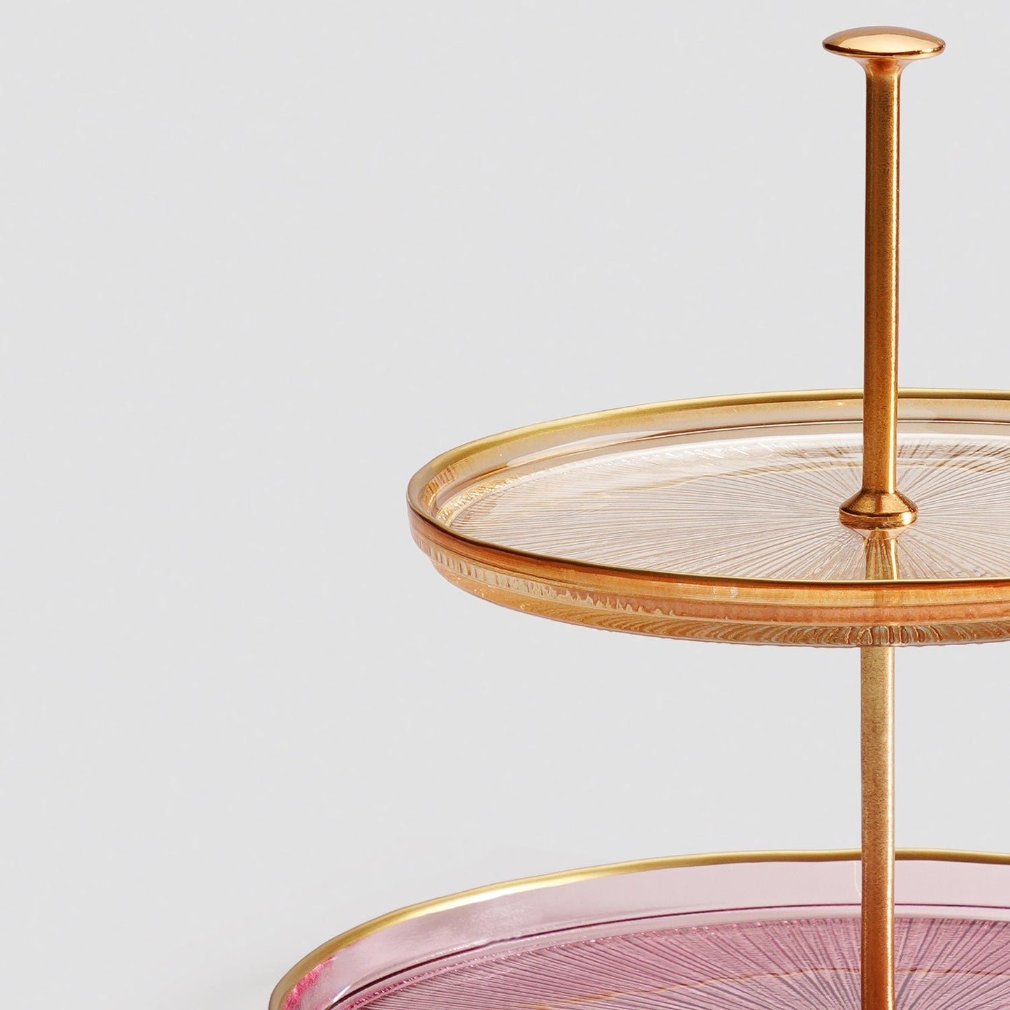 Amber & Pink Radial Textured Cake Stand