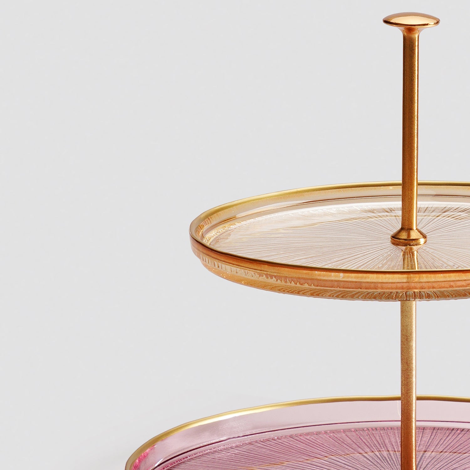 Amber & Pink Radial Textured Cake Stand