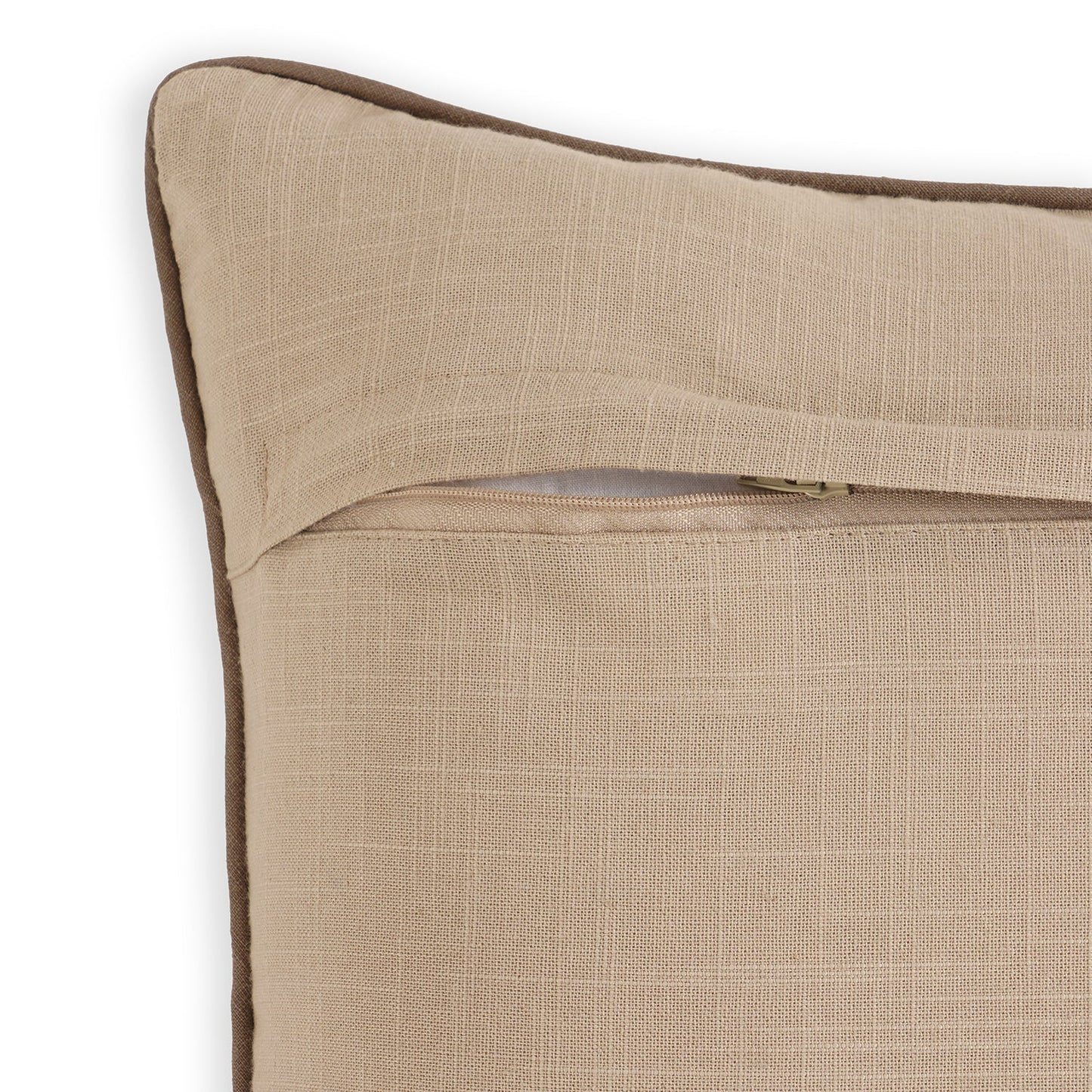 Beige Dori Embroidery Square Cushion Cover