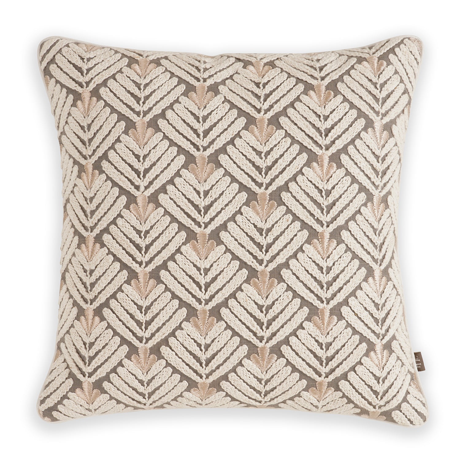 Off White Doori Embroidery Cushion Cover