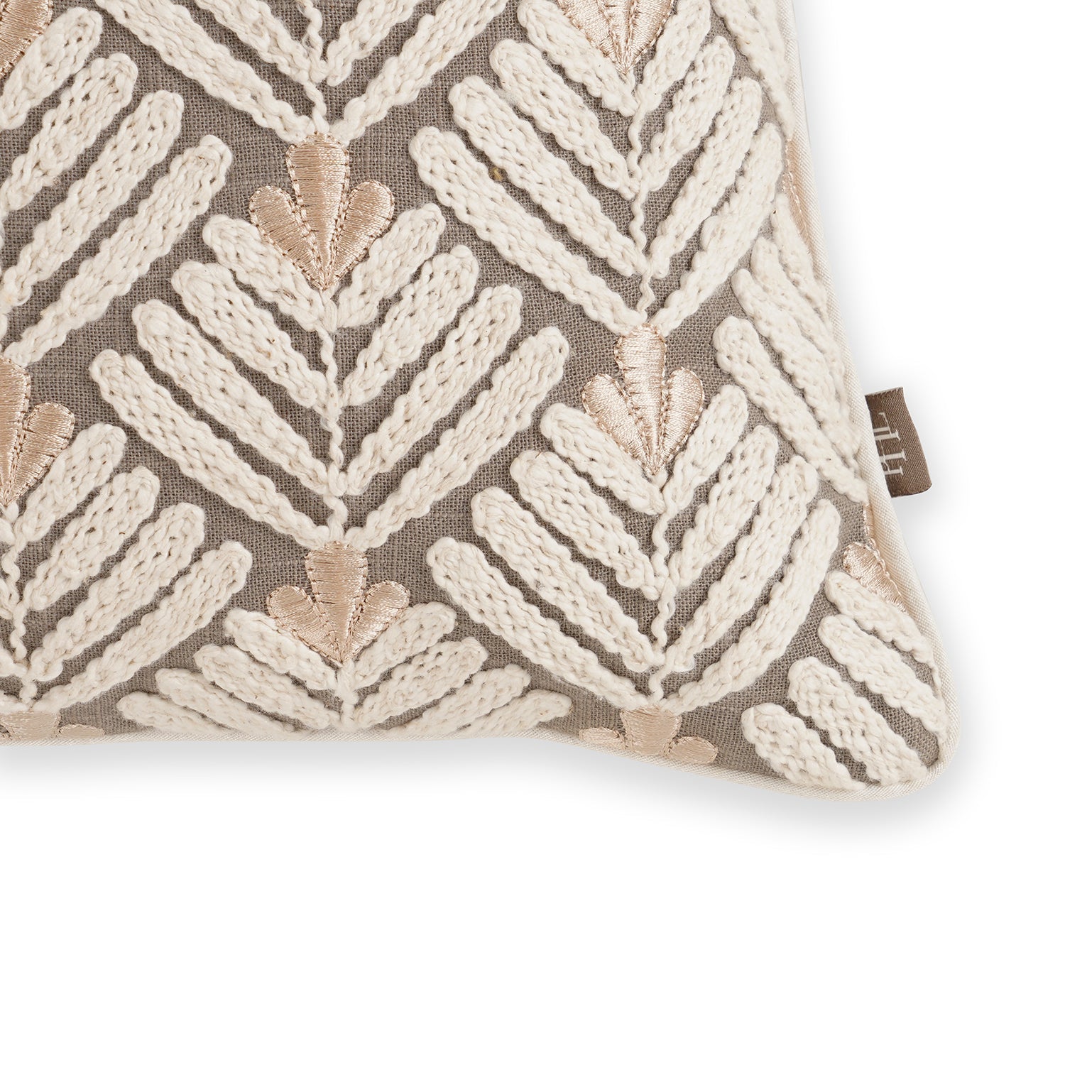 Off White Doori Embroidery Cushion Cover