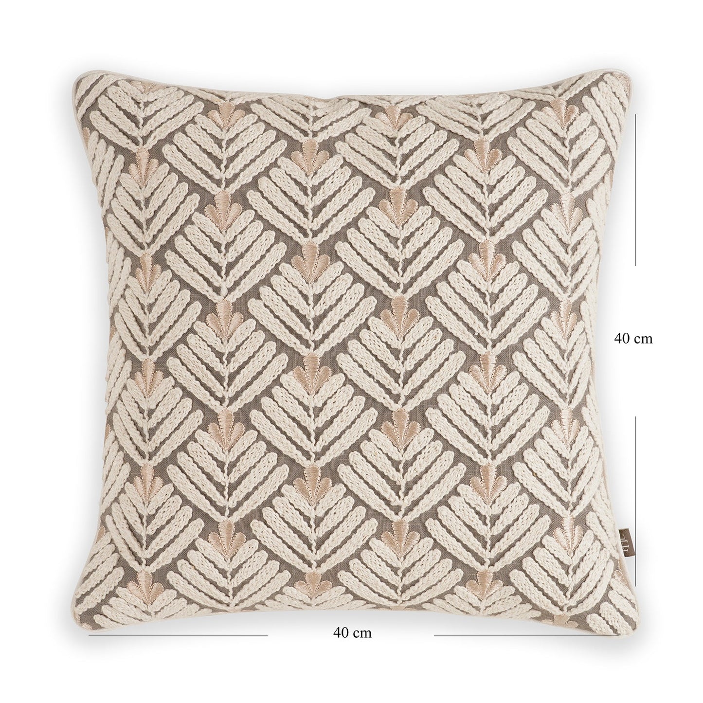 Off White Doori Embroidery Cushion Cover
