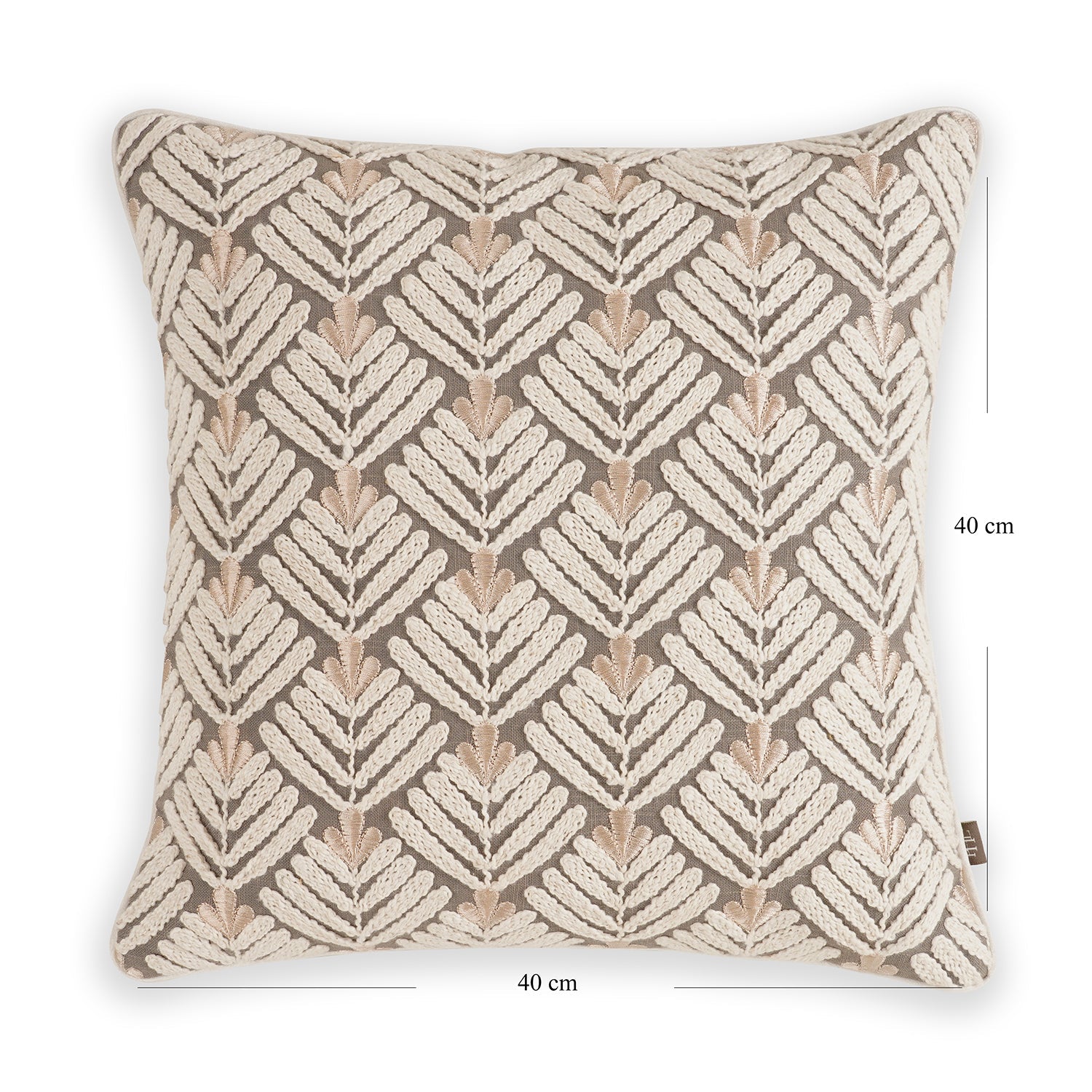 Off White Doori Embroidery Cushion Cover