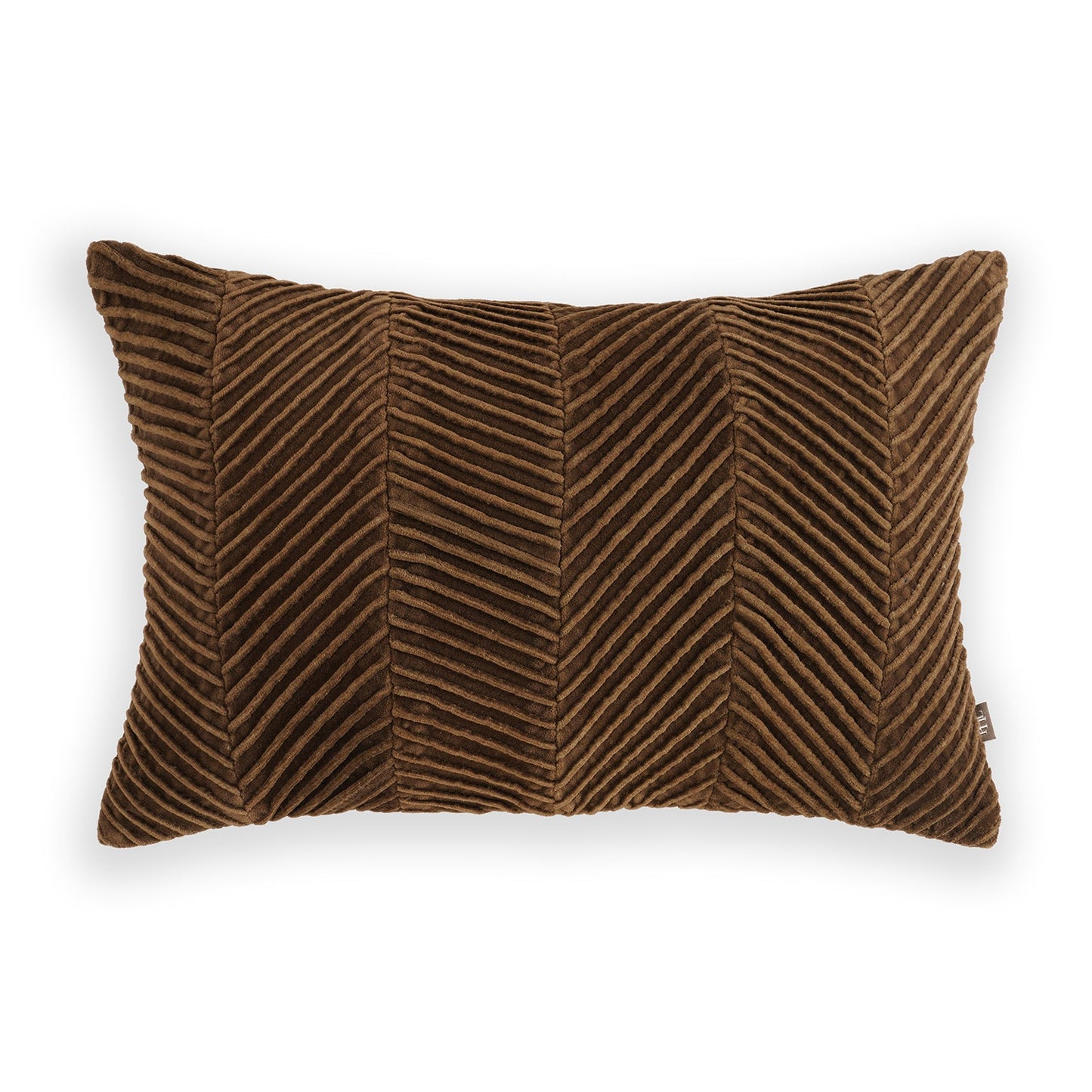 Brown Textured Rectangle Cushion Cover