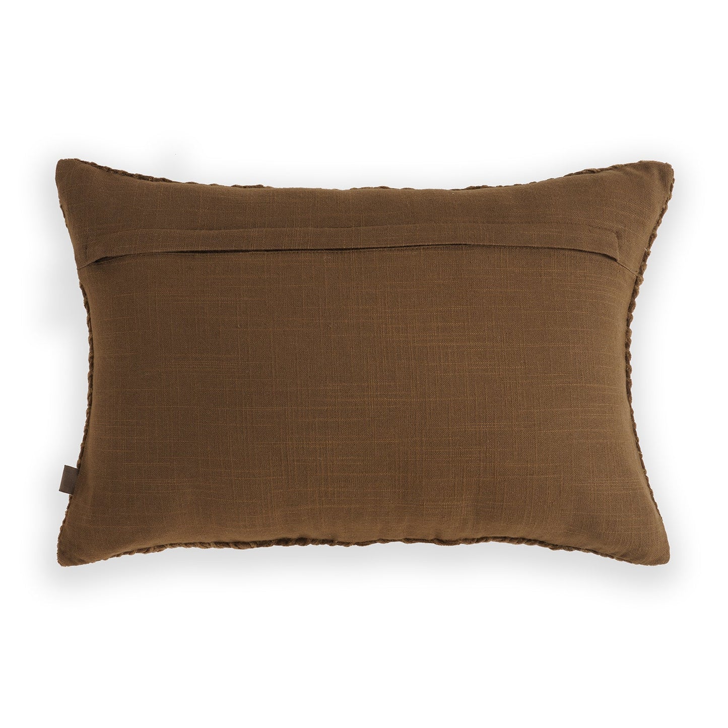 Brown Textured Rectangle Cushion Cover