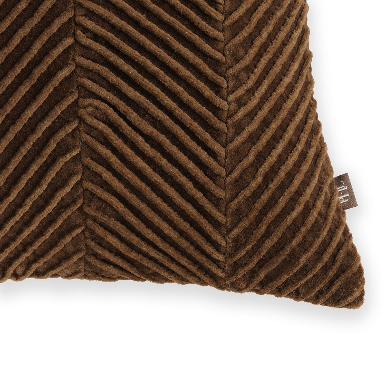 Brown Textured Rectangle Cushion Cover