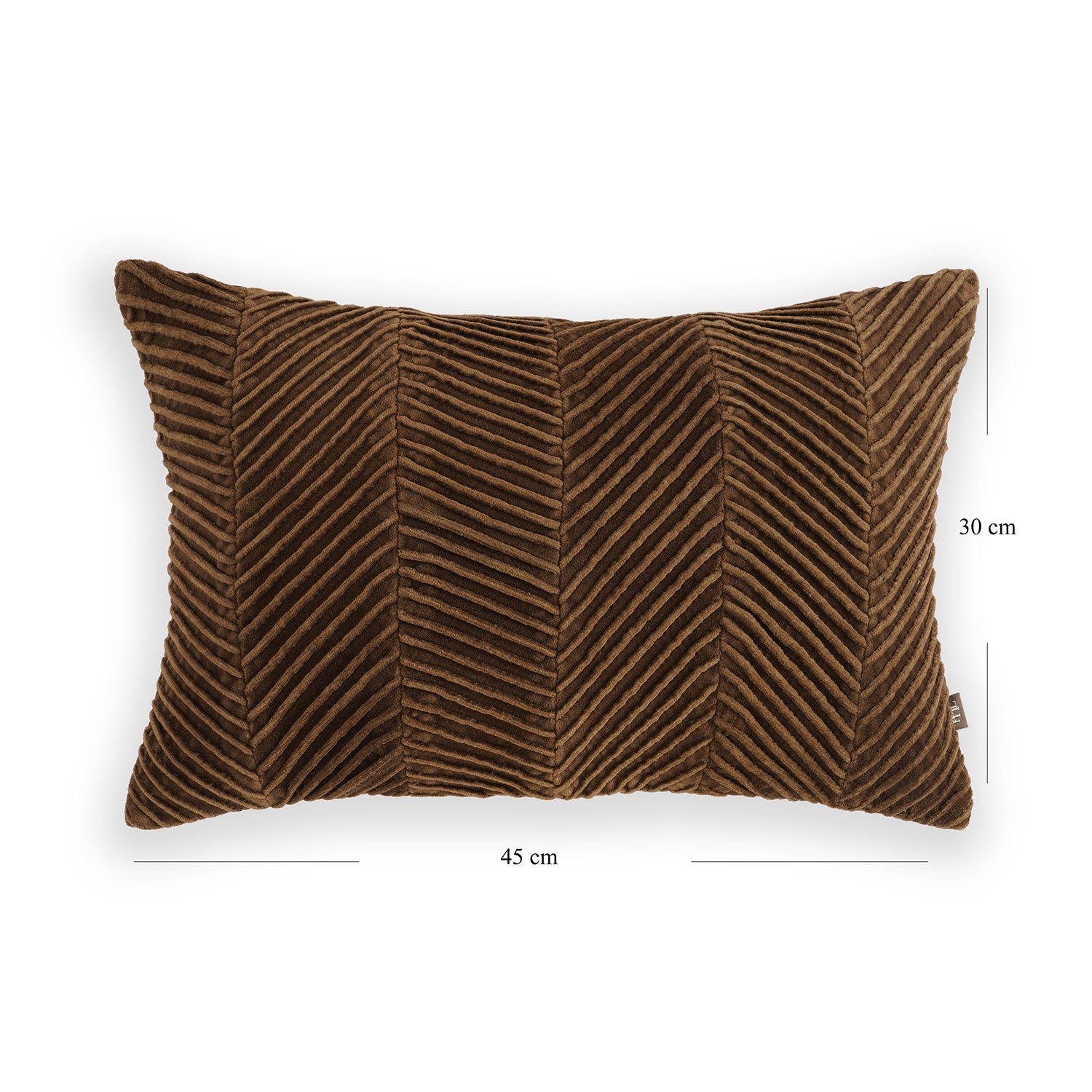 Brown Textured Rectangle Cushion Cover
