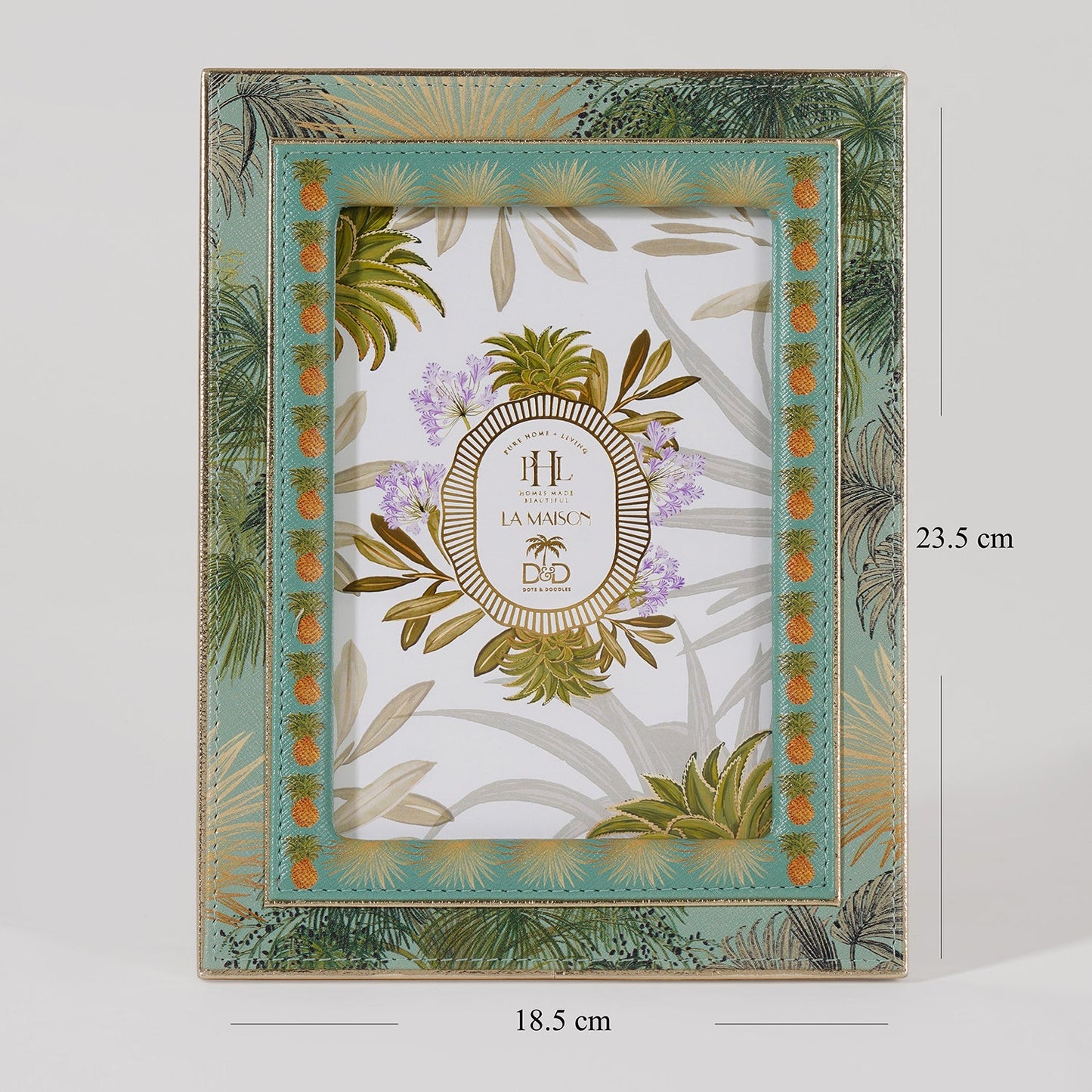 Green Como Printed Faux Leather Photo Frame - Large