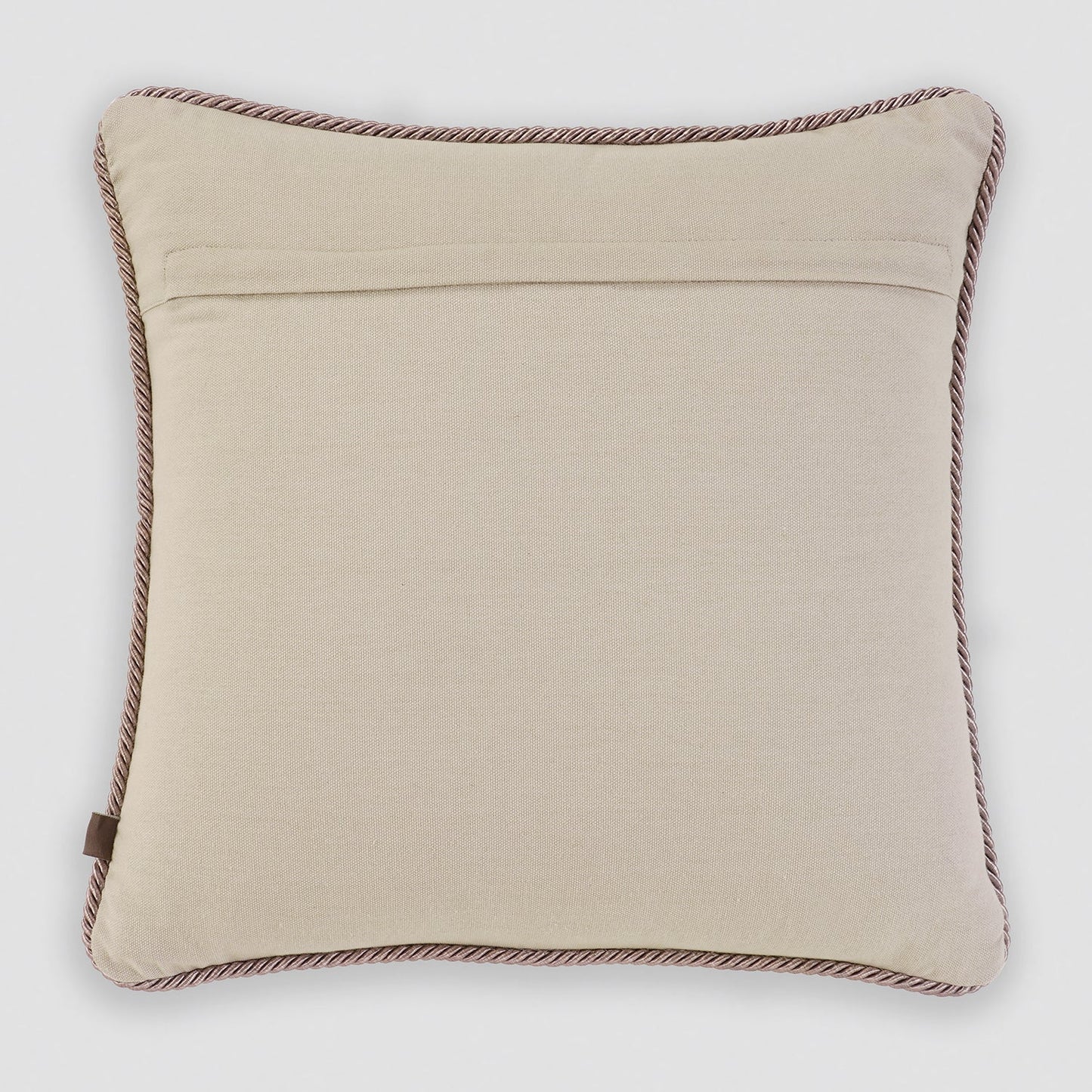 Beige Geometric Embroidered Cushion Cover