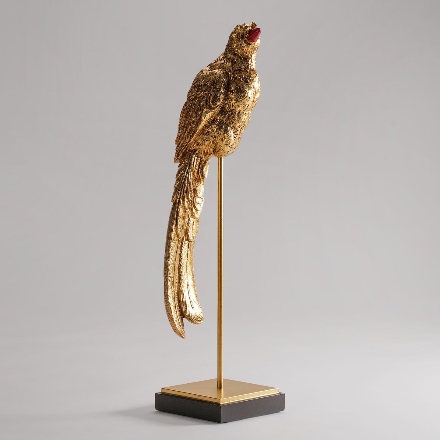Gold Polyresin Bird Figurine