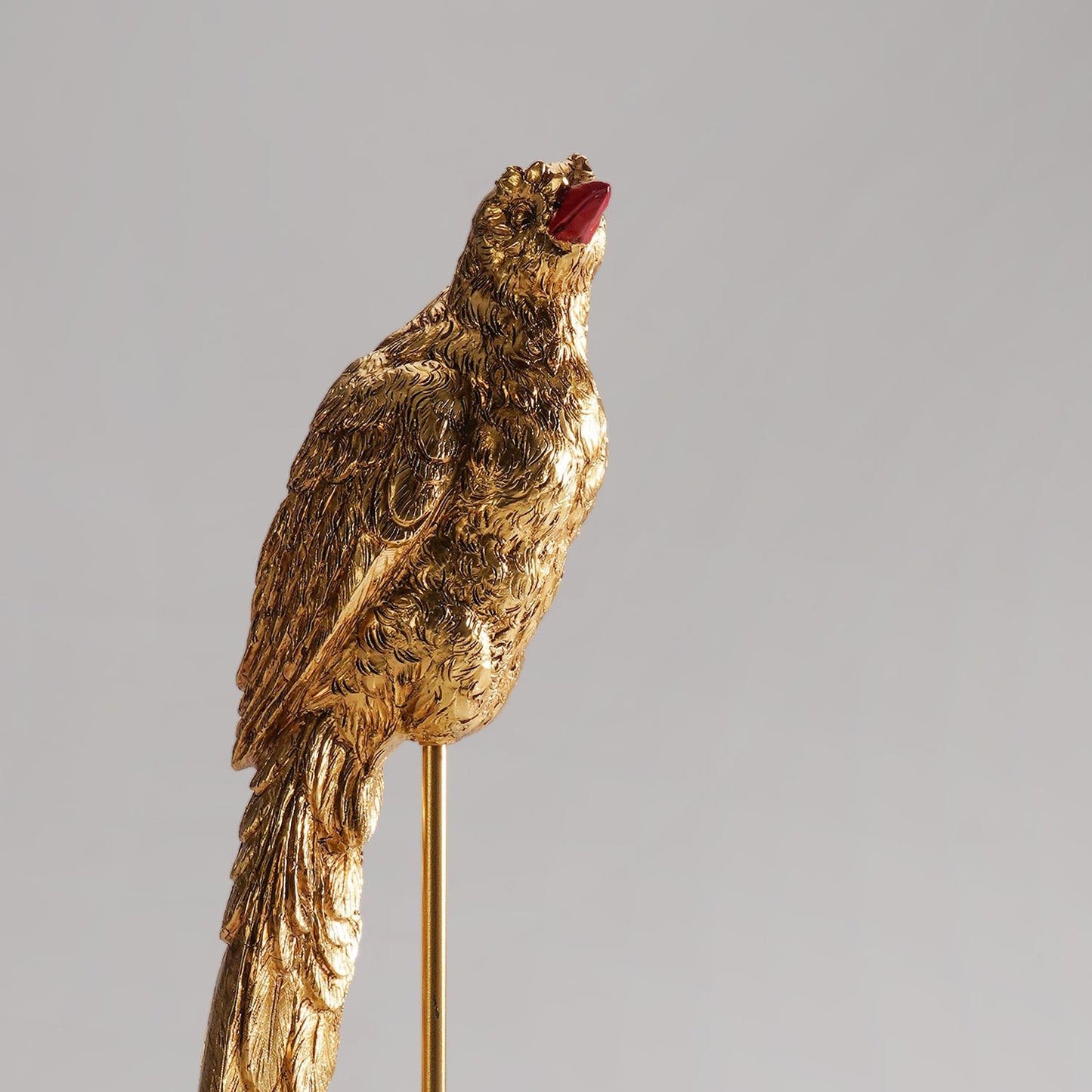 Gold Polyresin Bird Figurine