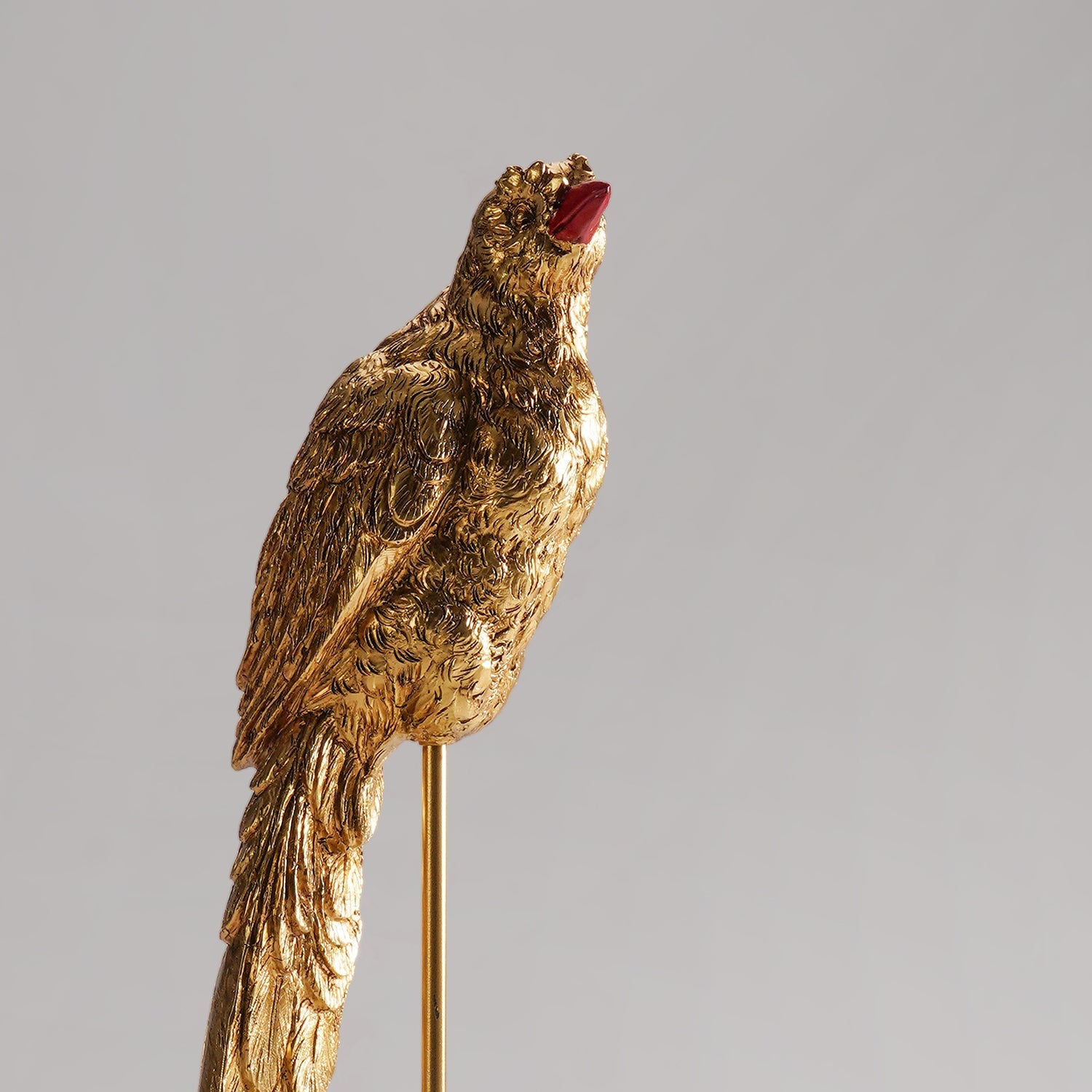 Gold Polyresin Bird Figurine