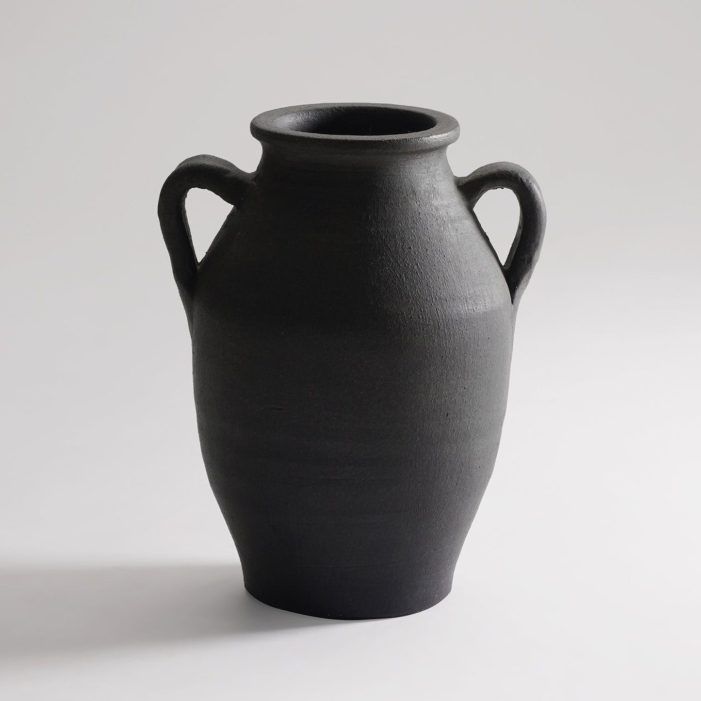 Charcoal Grey Terracotta Earthen Vase