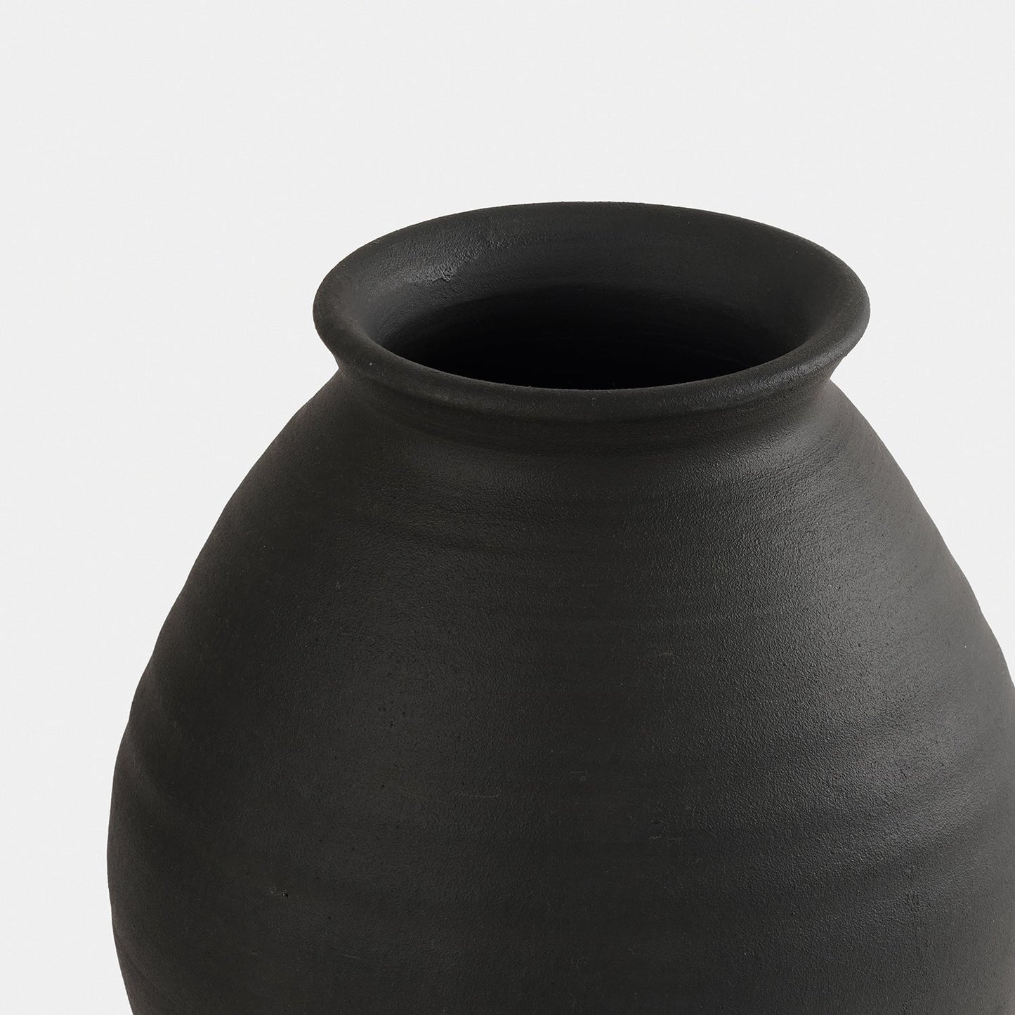 Charcoal Textured Terracotta Vase