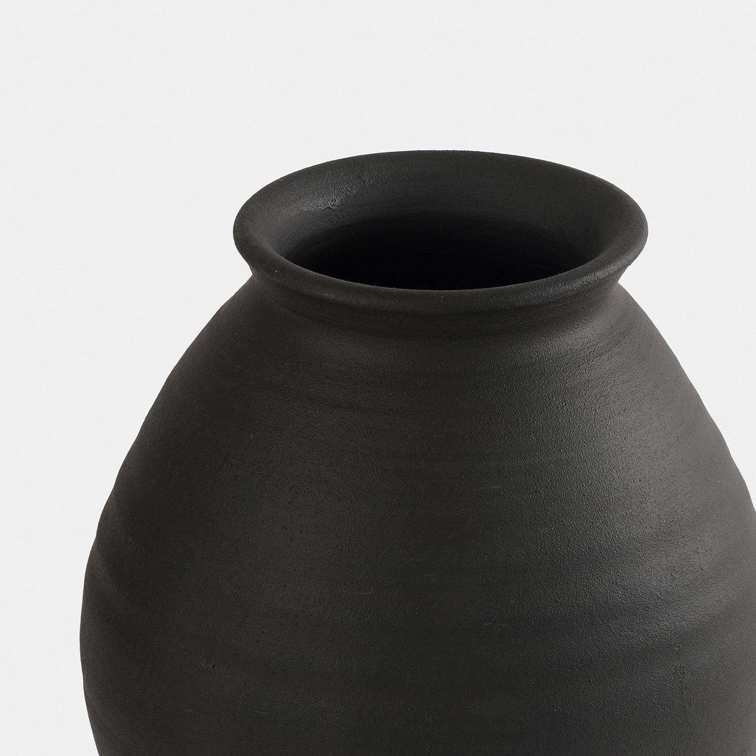 Charcoal Textured Terracotta Vase