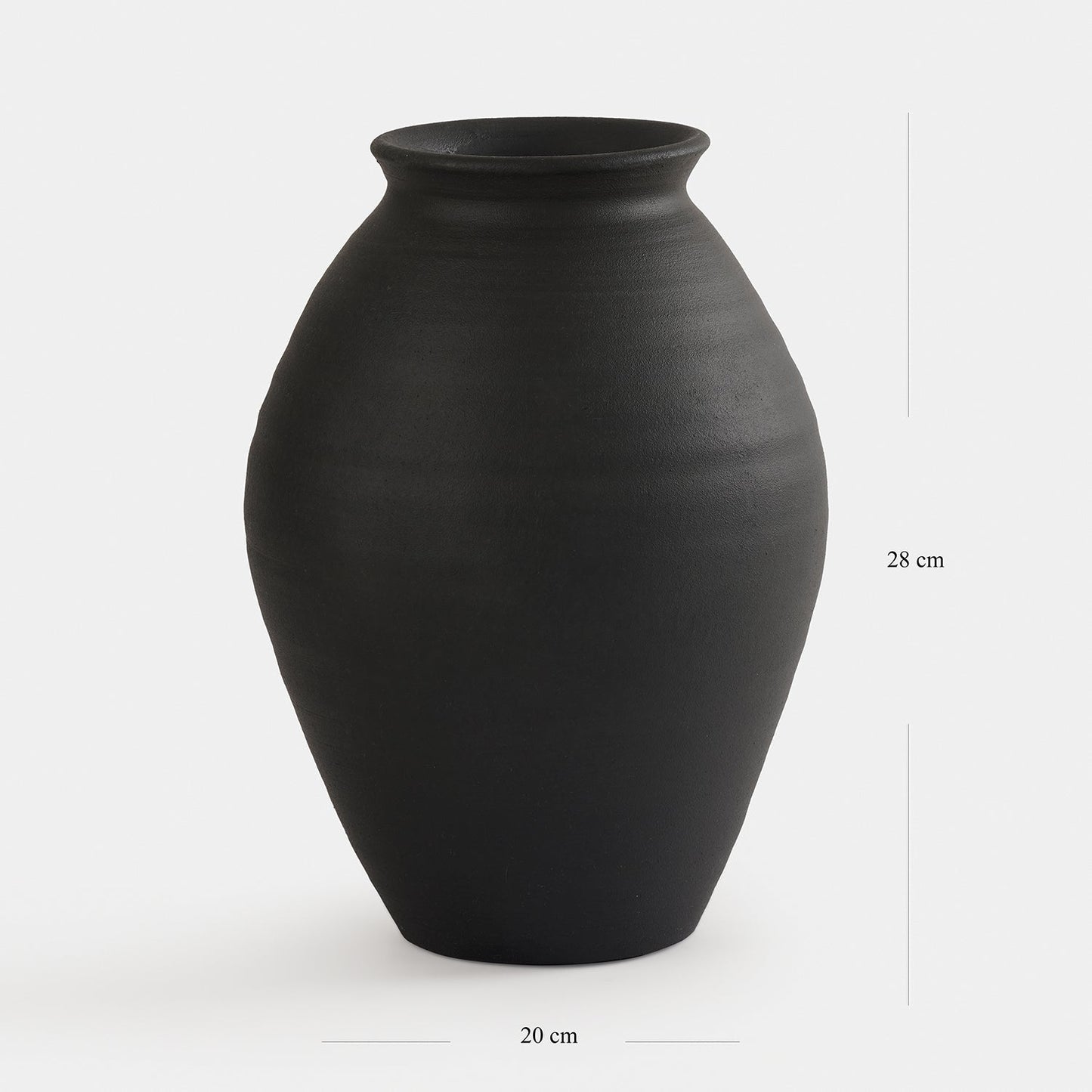 Charcoal Textured Terracotta Vase