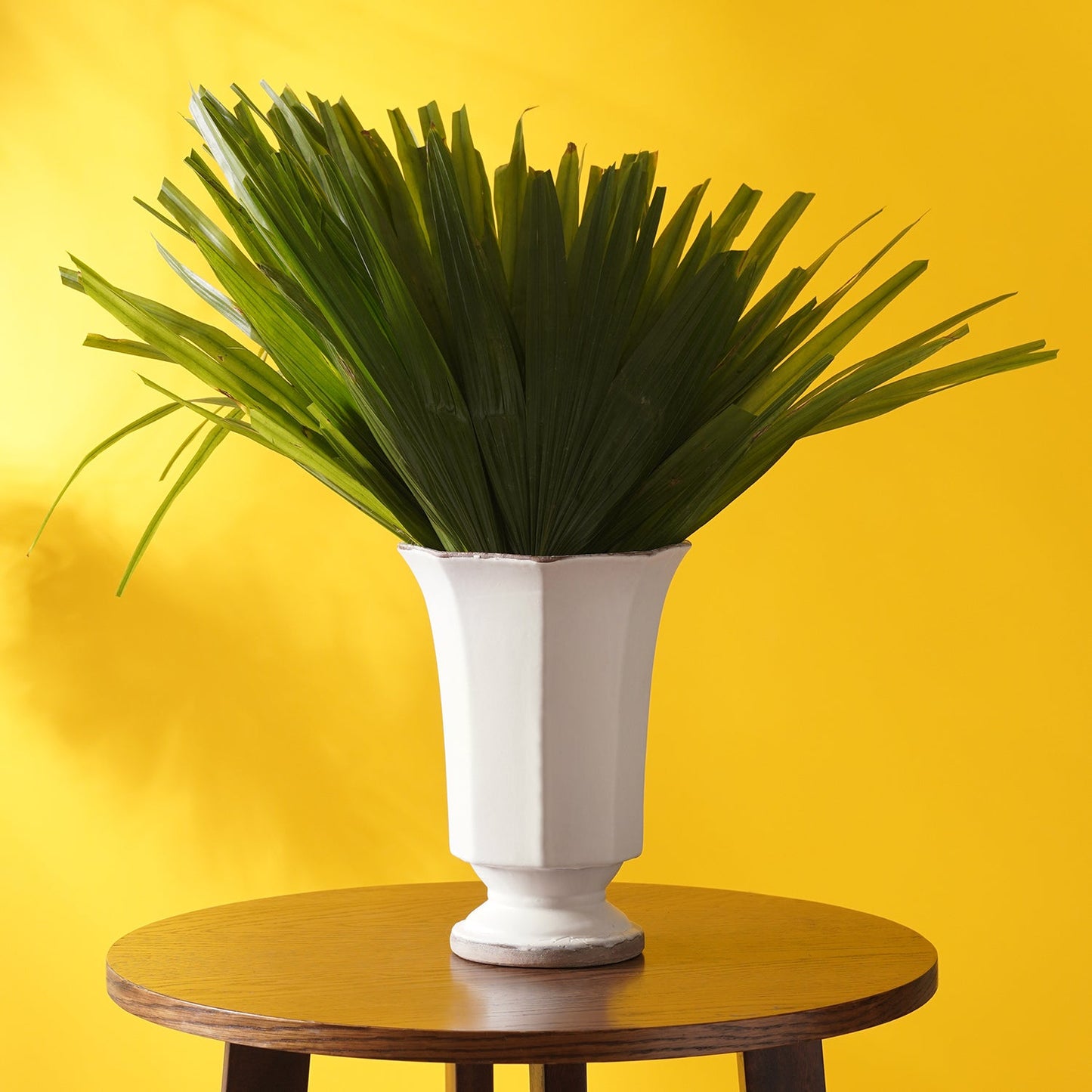 Ivory Hexagonal Ceramic Vase