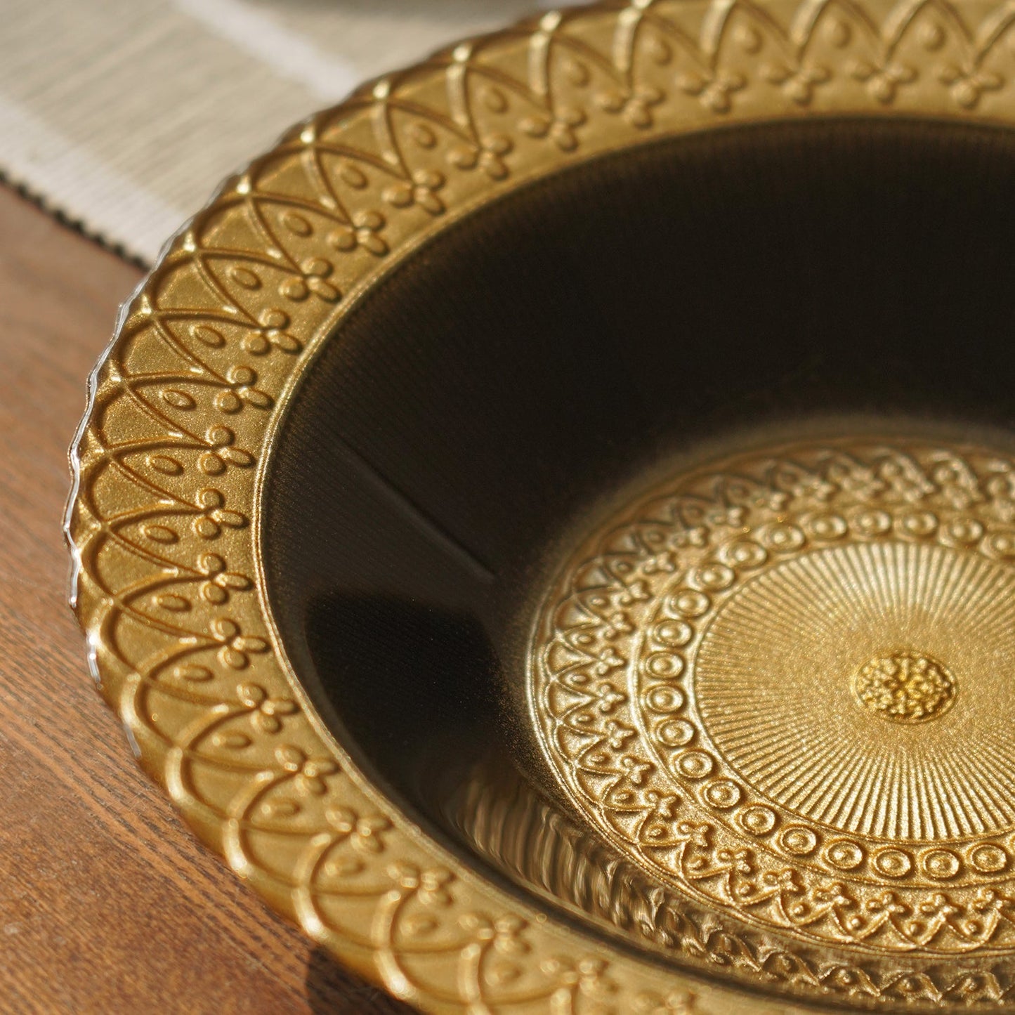 Set of 2 Charcoal Embellished Glass Serving Bowls