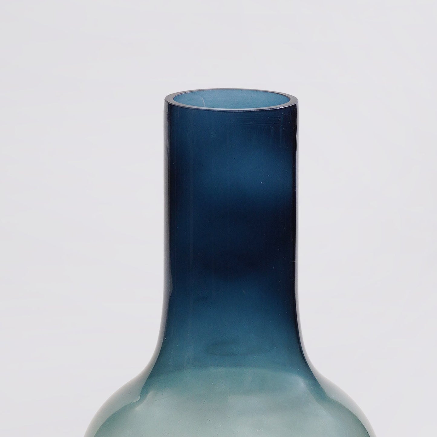 Blue Ombre Textured Glass Vase
